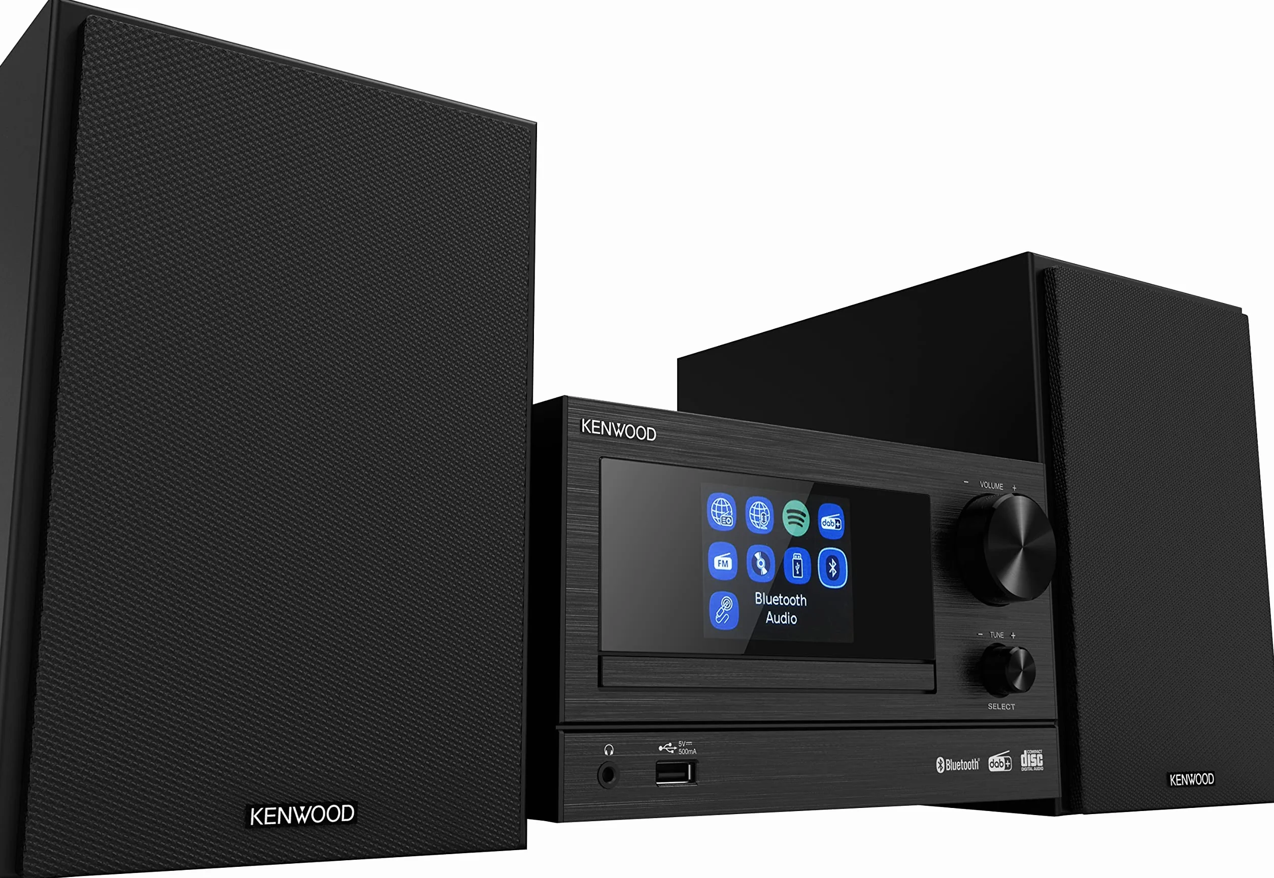 Kenwood M-7000-S Zestaw Stereo, Czarny, 2-drożny