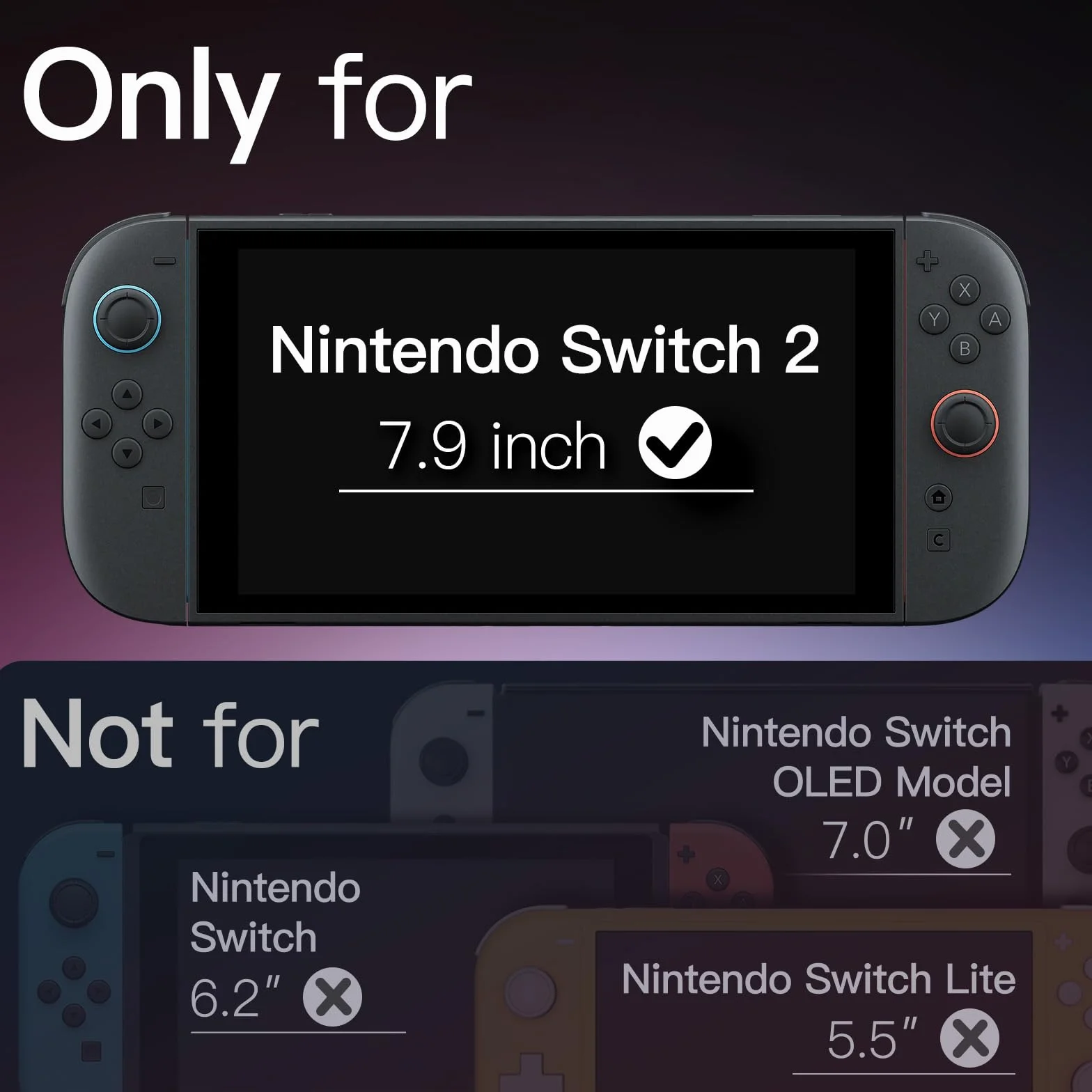 JETech Auto-Alignment Ochraniacz Ekranu dla Nintendo Switch 2 2025, 9H Szkło Hartowane Film z Bardzo Łatwe Narzędzie Instalacyjne, Antyzarysowania, HD Przejaśniać, 2 Sztuki