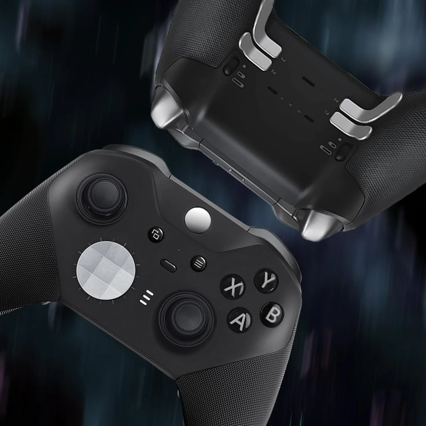 Mcbazel 13 w 1 wymiana Thumbsticks wiosła spustowe D-pady torba do przenoszenia do kontrolera Xbox One Elite Series 2 srebrny
