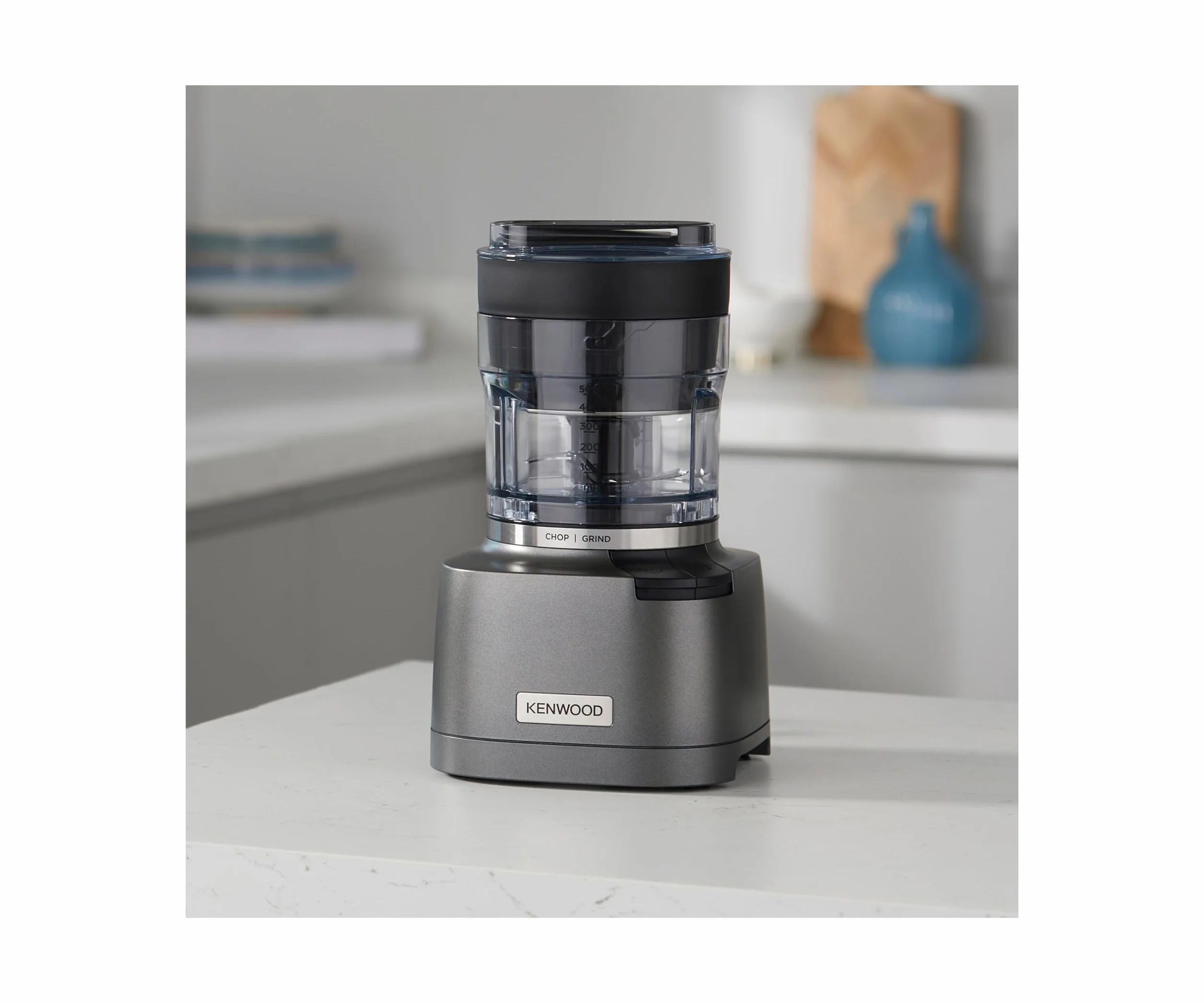 Kenwood Duo Prep CHP80 000SI model 2024, rozdrabniacz i młynek 2 w 1 z ząbkowanymi czterostrzowymi ostrzami, kompaktowy młynek szybkobieżny, antypoślizgowa podstawa, nadaje się do mycia w zmywarce,