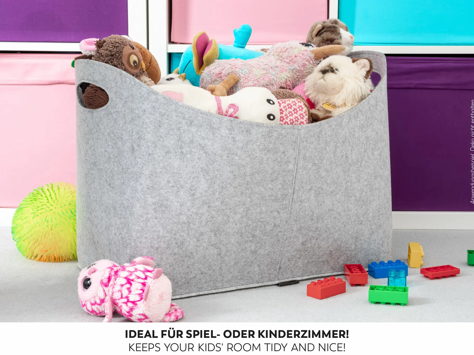 Rubberneck Kosz na zakupy torba filcowa XL składana Shopper Bag szary