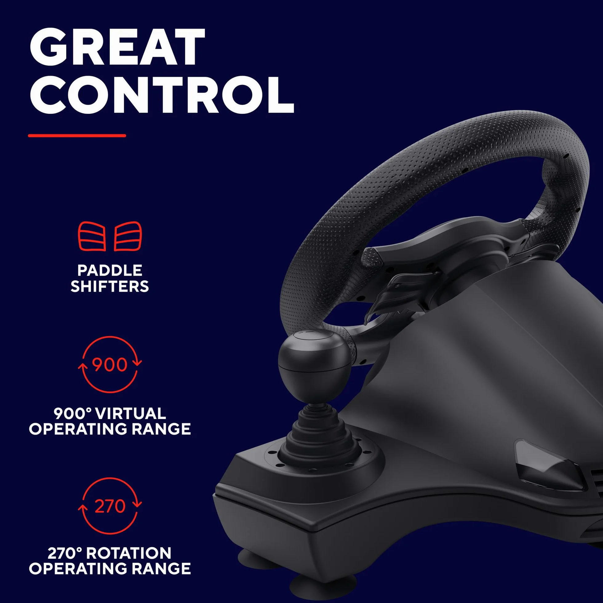 Trust Gaming GXTrust 289 Kierownica Gamingowa do PC Xbox Series X/S PS4 Nintendo Switch, Kierownica Wyścigowa z Pedałami Antypoślizgowymi, Dźwignią Zmiany Biegów i Manetkami, Farming Simulator / F1