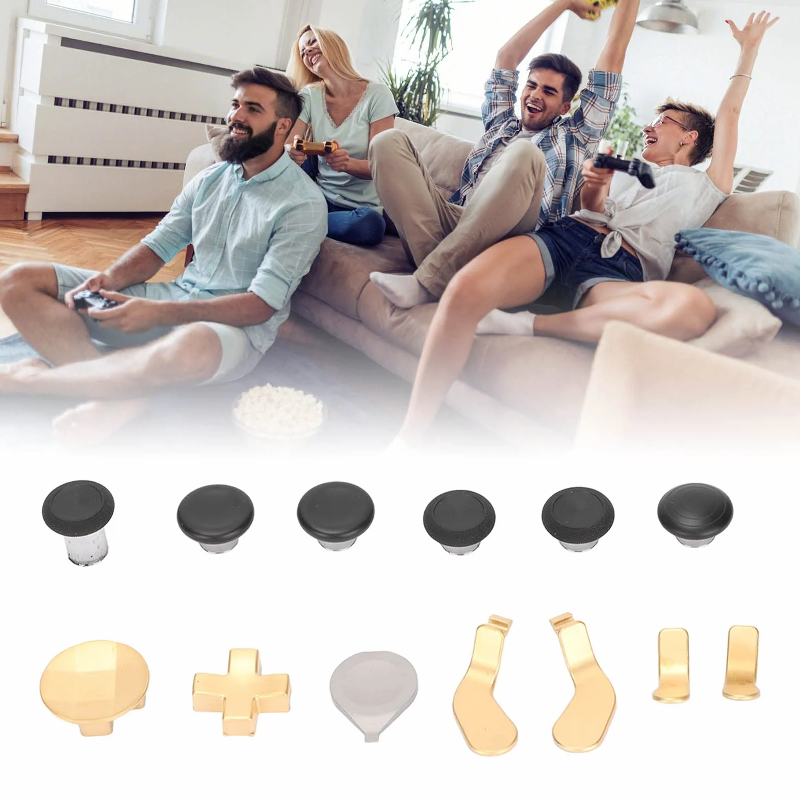 Metalowy Joystick do Series 2, Zapasowe łopatki D Pads Części Kontrolera Gier Akcesoria do One Series 2