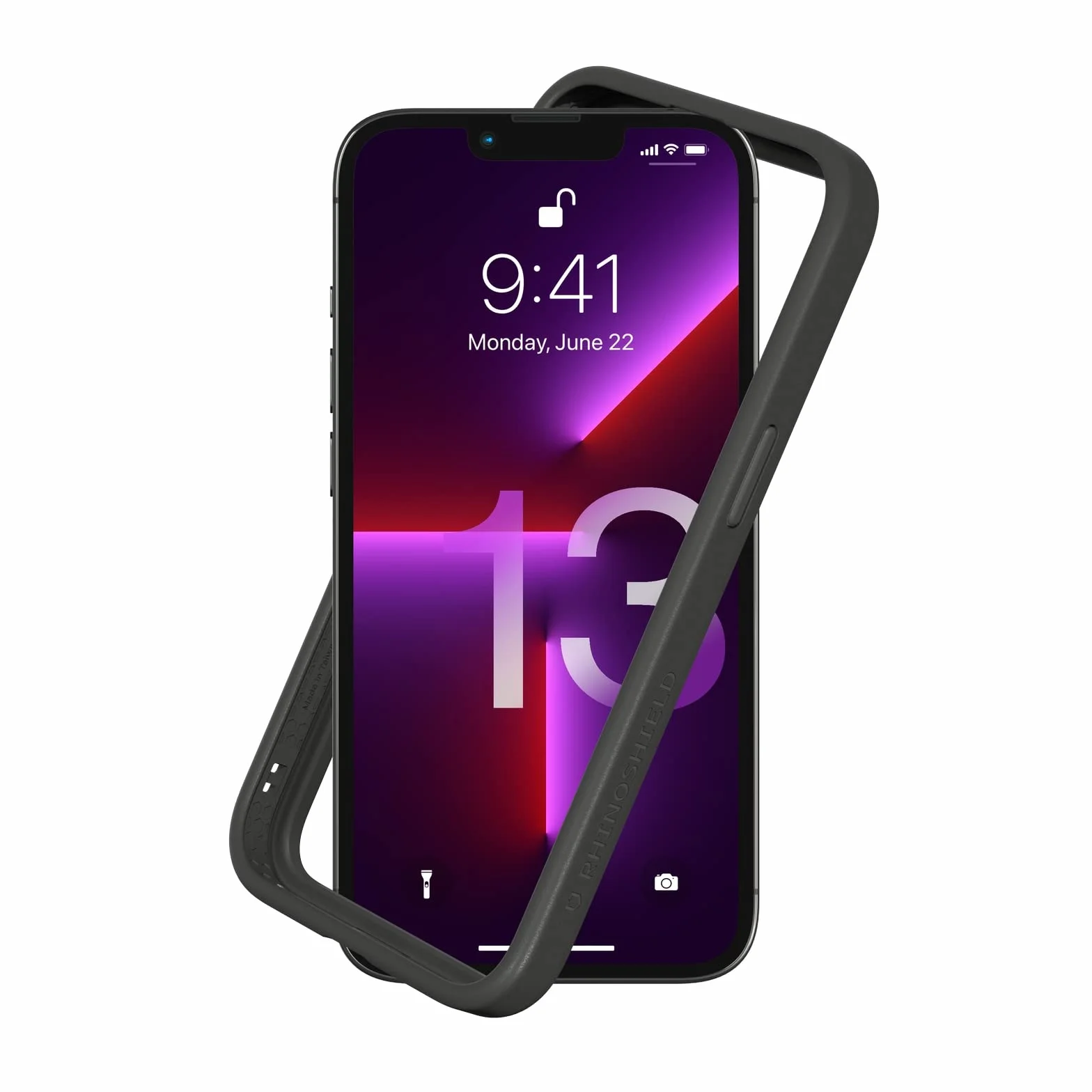 RhinoShield Etui na zderzak kompatybilny z [iPhone 13/13 Pro] | CrashGuard NX - amortyzująca osłona ochronna o smukłej konstrukcji 3,5 m/11 stóp ochrona przed upadkiem - grafitowa