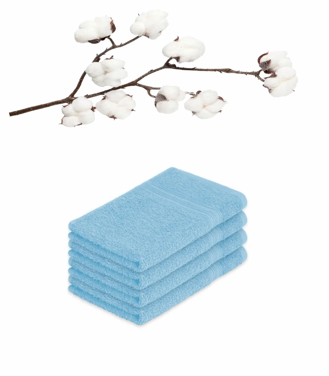 EXKLUSIV HEIMTEXTIL Seria ręczników w zestawie z kokardką marka ręczniki dla gości zestaw 4 szt. 30 x 50 cm jasnoniebieski