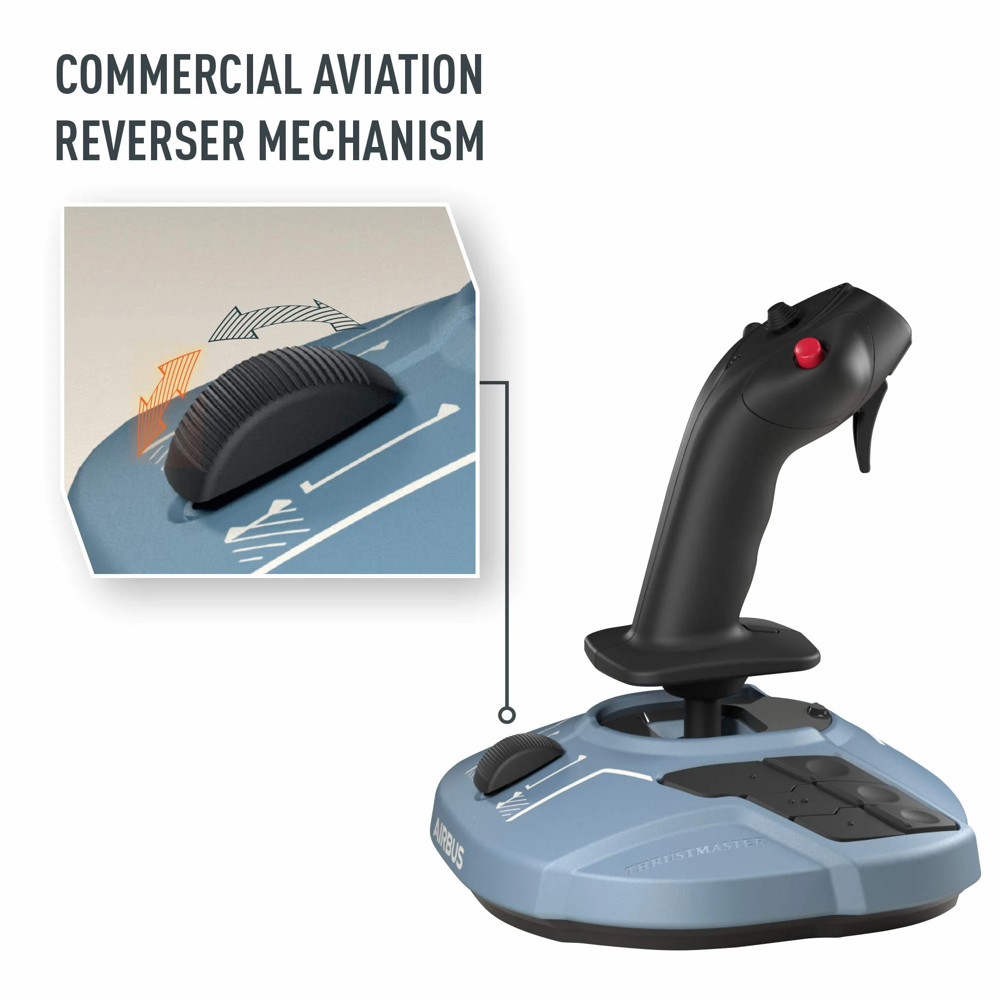 Thrustmaster TCA Sidestick Airbus Edition ergonomiczna replika bocznego drążka sterowego do PC