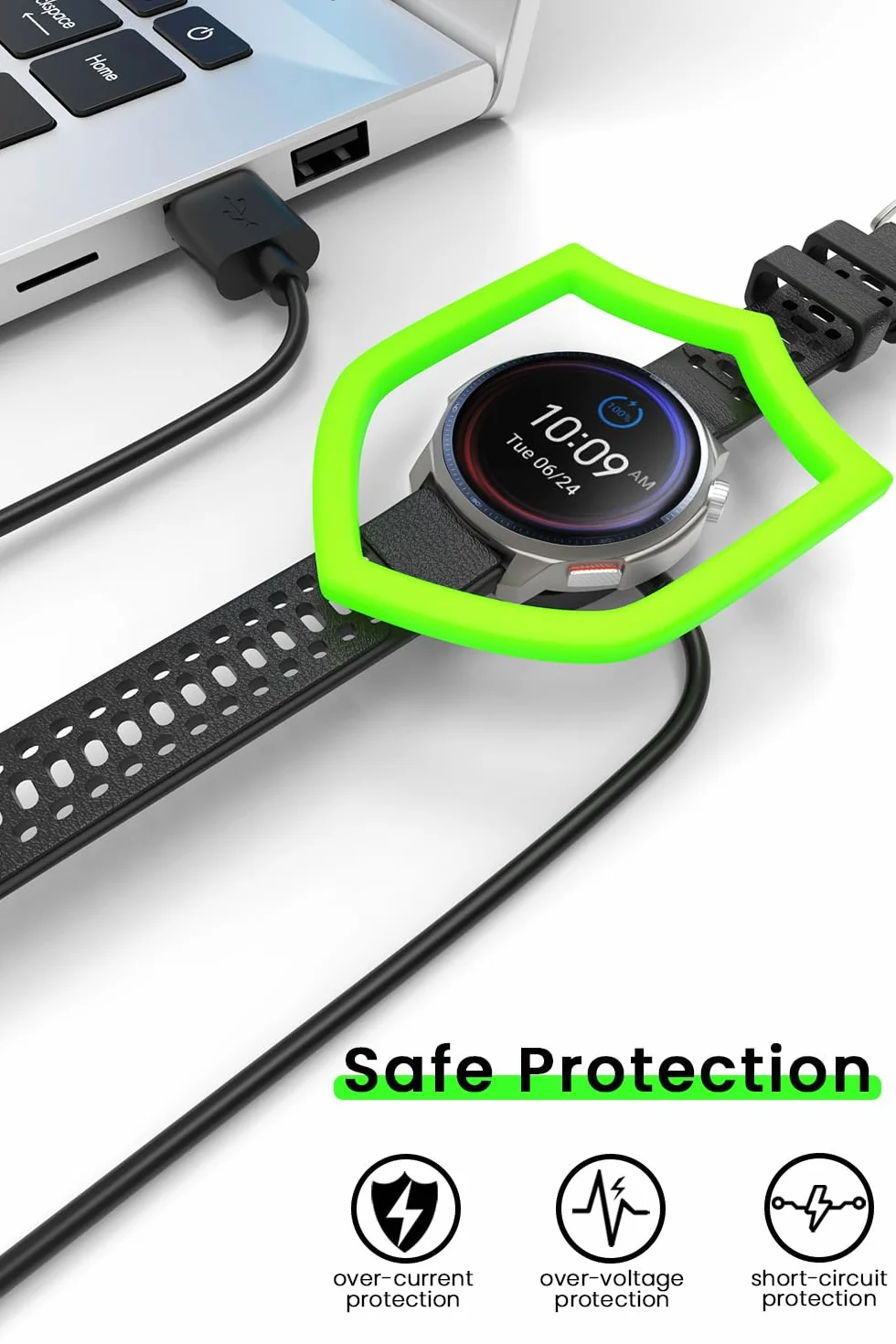 Kabel zamienny dla Amazfit Watch Kabel ładowania USB Kompatybilny z Amazfit T-Rex 3/Balance/Balance 2 Smartwatch-3.3FT(1M)