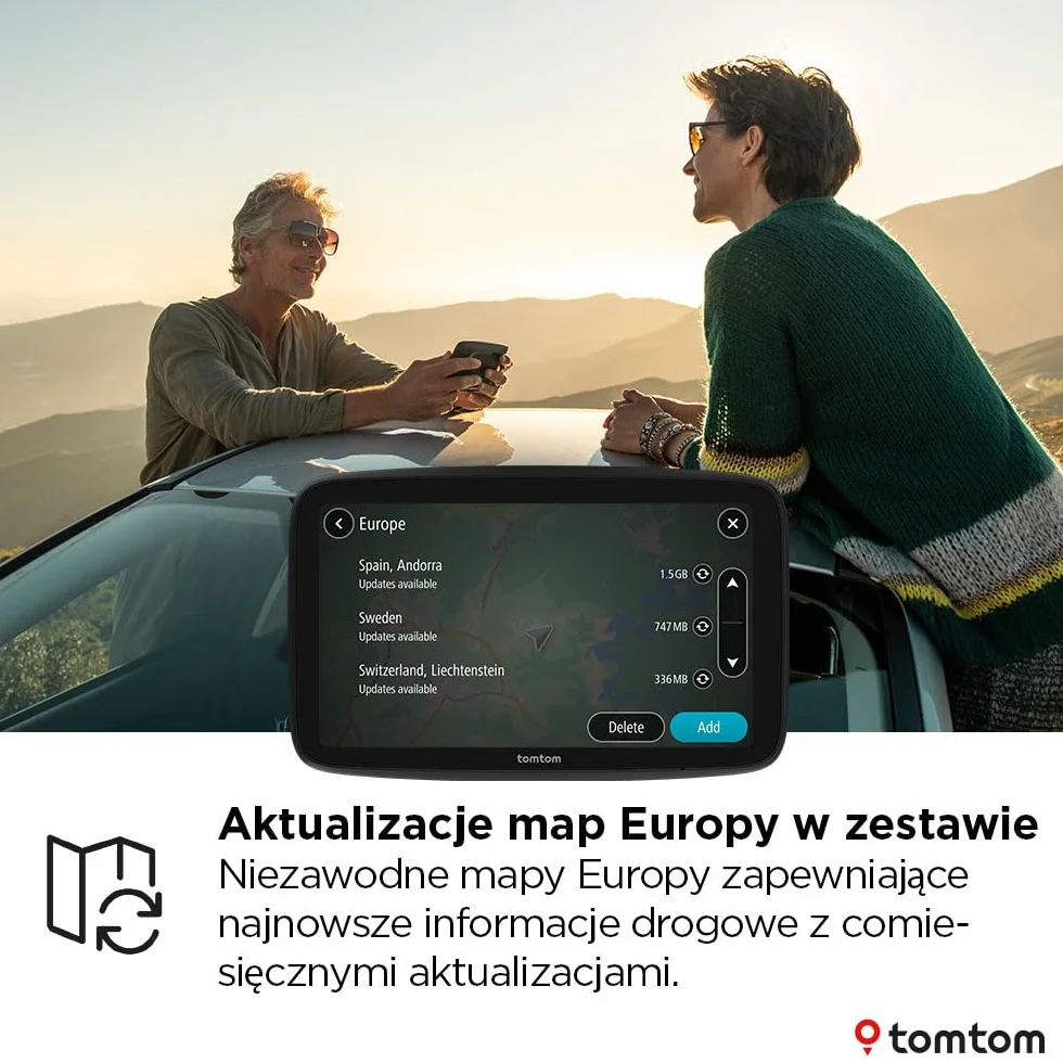 TomTom Nawigacja GO Classic 2gen. (ekran 6-cali, informacje o korkach, ostrzeżenia o fotoradarach na 3 mies., mapy UE, aktualizacje przez sieć Wi-Fi, asystent pasa oraz zintegrowany uchwyt)