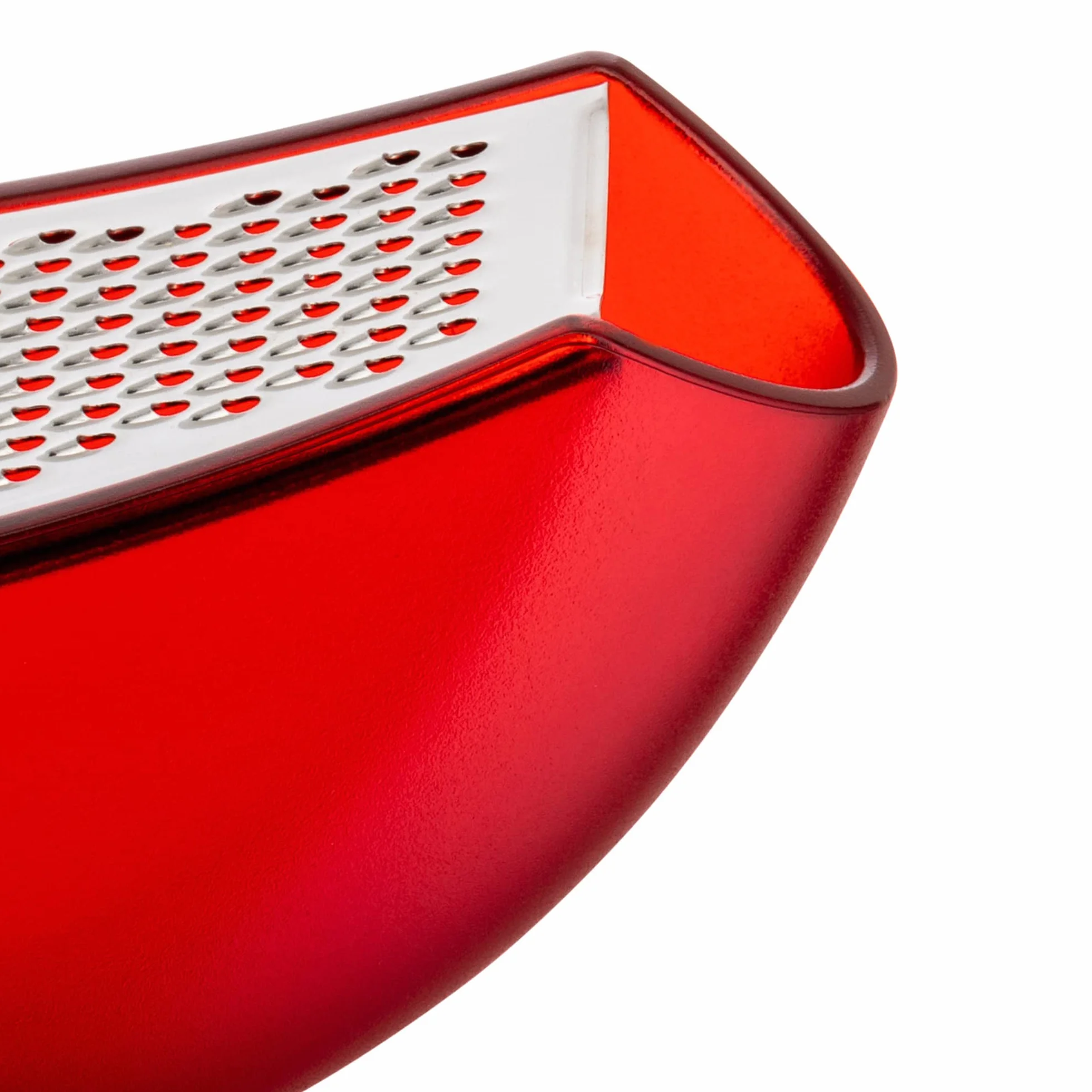 Alessi Parmenide AARU01 R - designerska tarka z piwnicą serową, z żywicy termoplastycznej polerowanej stali, czerwona