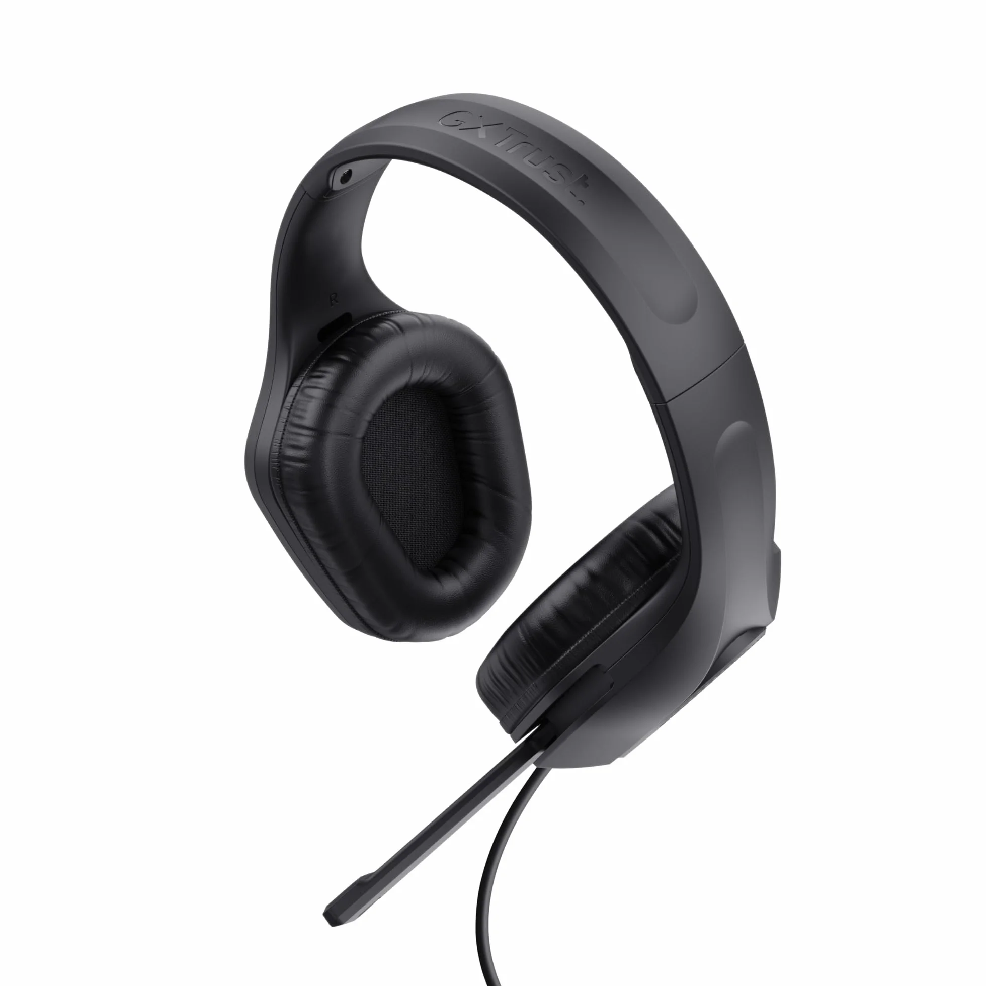 Trust GXT 419 Rayne Lekkie Słuchawki Gamingowe do PC/Konsoli, Podświetlenie LED na USB, Jack Audio 3.5mm, Przetworniki 50mm, Odchylany Mikrofon, Headset Przewodowy do Komputera, Czarny