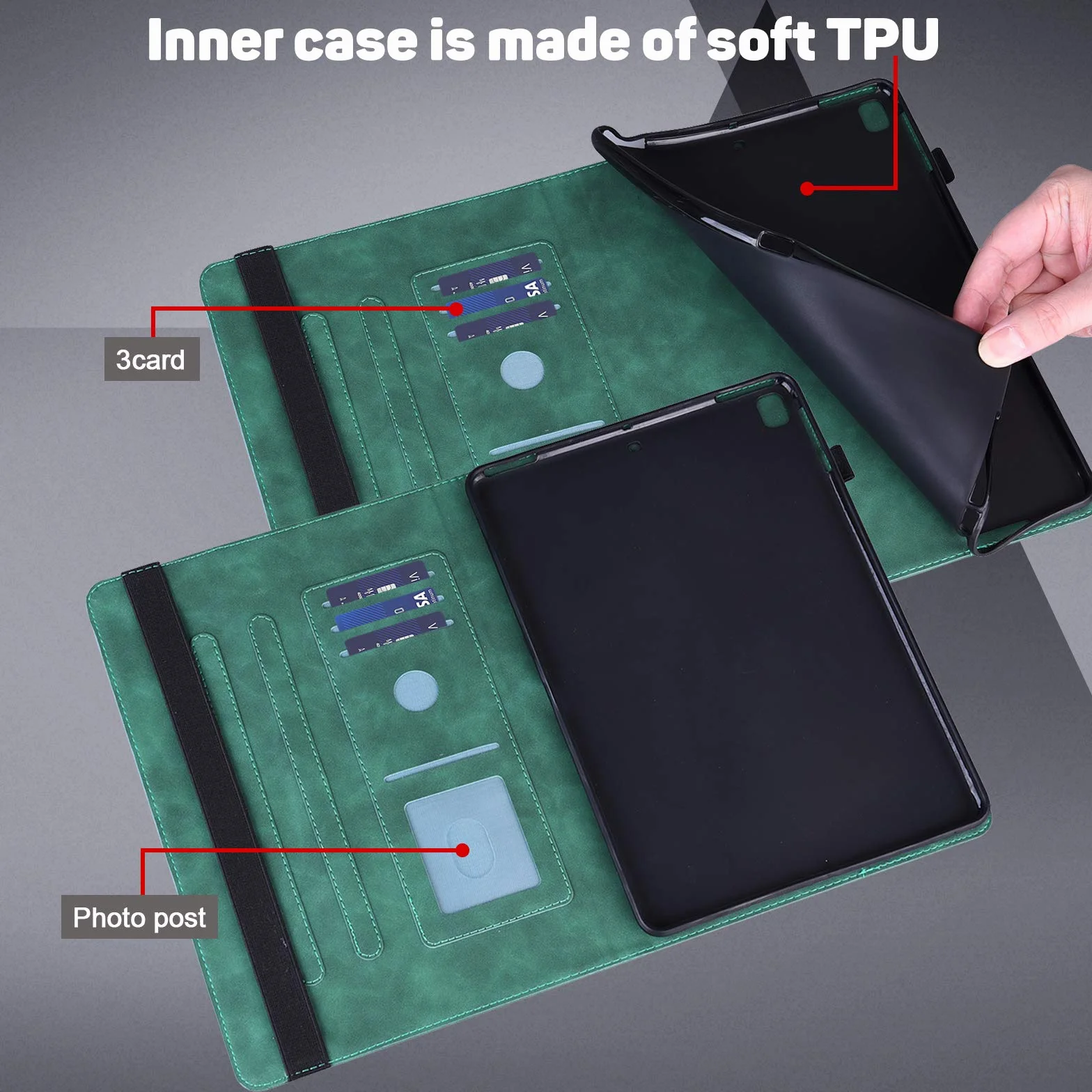 Etui do Lenovo Tab M8 4. generacji 8 cali tablet etui ochronne z rysikiem Stylus - ultra cienkie etui z funkcją stojaka Flip Cover skóra PU Lenovo Tab M8 4. generacji 8 cali TB-300FU etui (zielone)