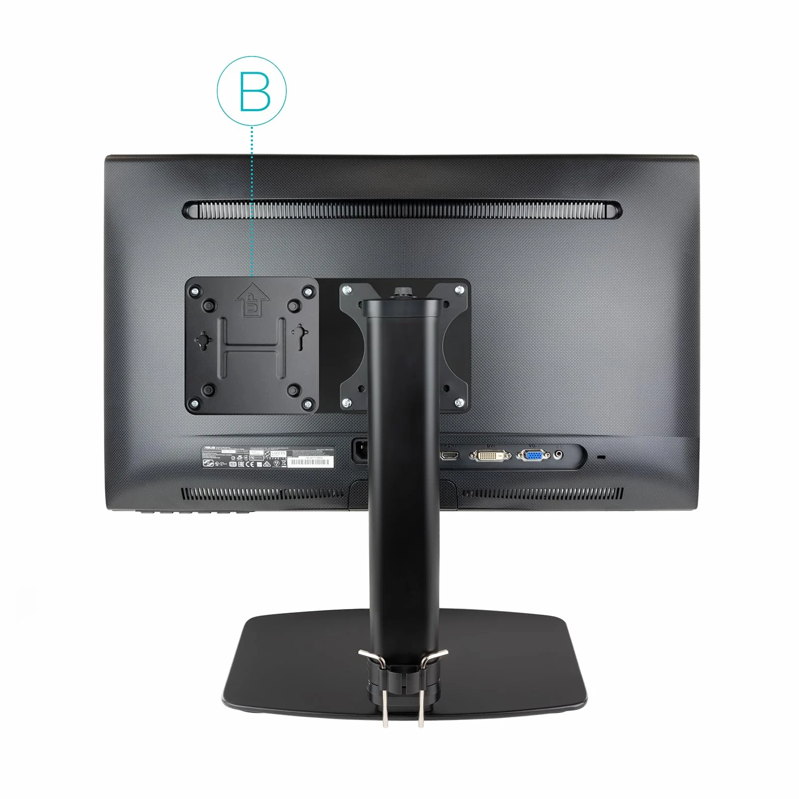 Tooq TCCH0007-B Uchwyt VESA Metaliczny do Mini PC/NUC/Barebone, Kolor Czarny