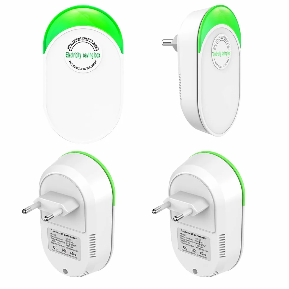 Power Saver, 4 sztuki urządzeń energooszczędnych, energooszczędne urządzenie do oszczędzania energii, 90-250 V Household Electricity Saving Box, stabilizator napięcia, energooszczędny