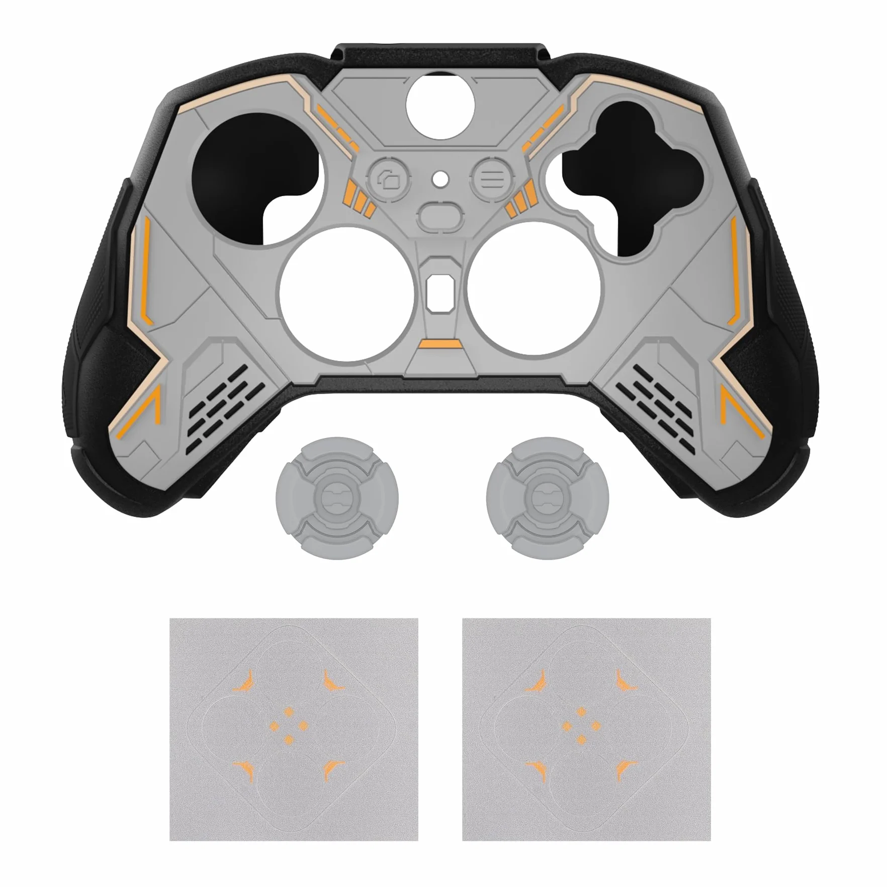 PlayVital Silikonowe Etui Ochronne do Xbox Elite Series 2 Core Szary Czarny Mecha Stellar