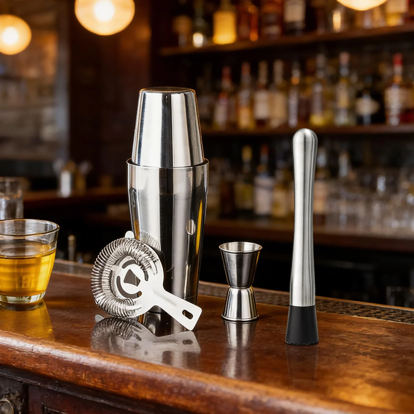 Boston zestaw shakerów do koktajli 700 ml 600 ml stal nierdzewna 7-częściowy barman