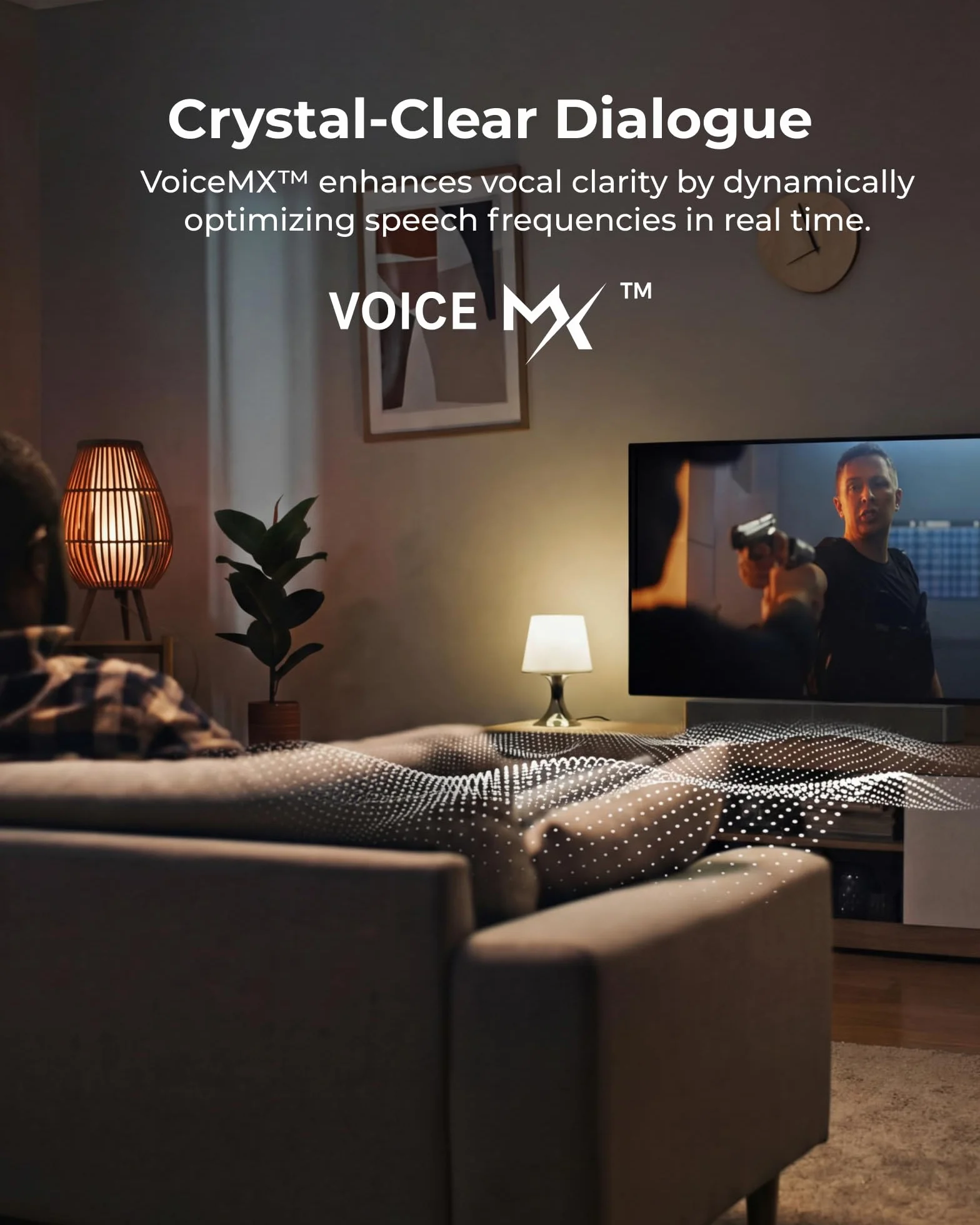 ULTIMEA 2,1ch SoundBar z bezprzewodowym subwooferem, VoiceMX i BassMX, sterowanie przez aplikację, listwa dźwiękowa 240 W, maksymalna moc, regulowane basy, HDMI, optyczne, Bluetooth 6.0, Poseidon M30