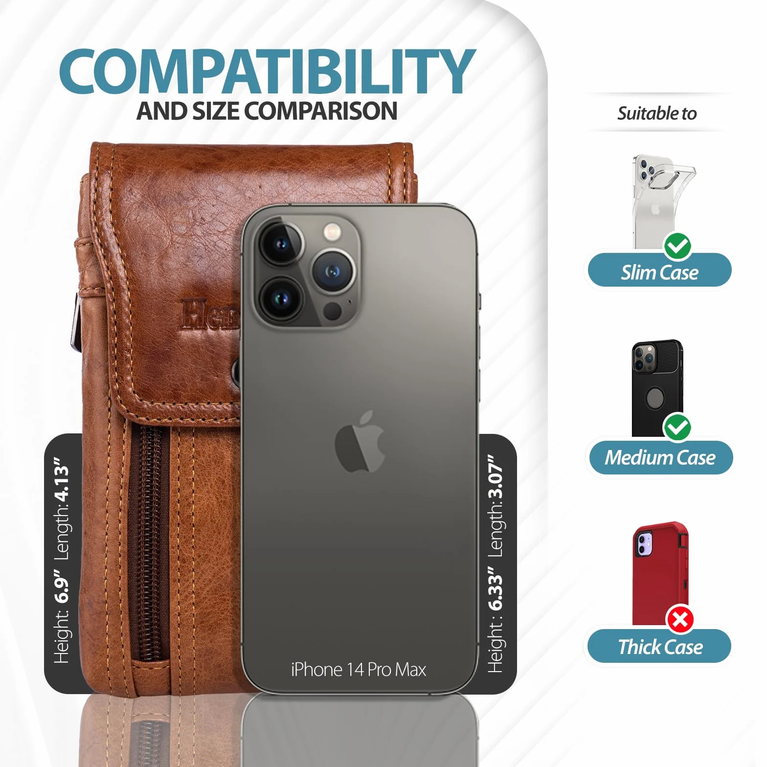 Prawdziwa Skóra Kabura na telefon, Etui na Pasek na Telefon Komórkowy do iPhone 16 15 14 13 12 11 Pro Max Samsung S25 S24 S23 S22 S21 Ultra S25+ Torebka z Klipsem na Pasek do Pracy