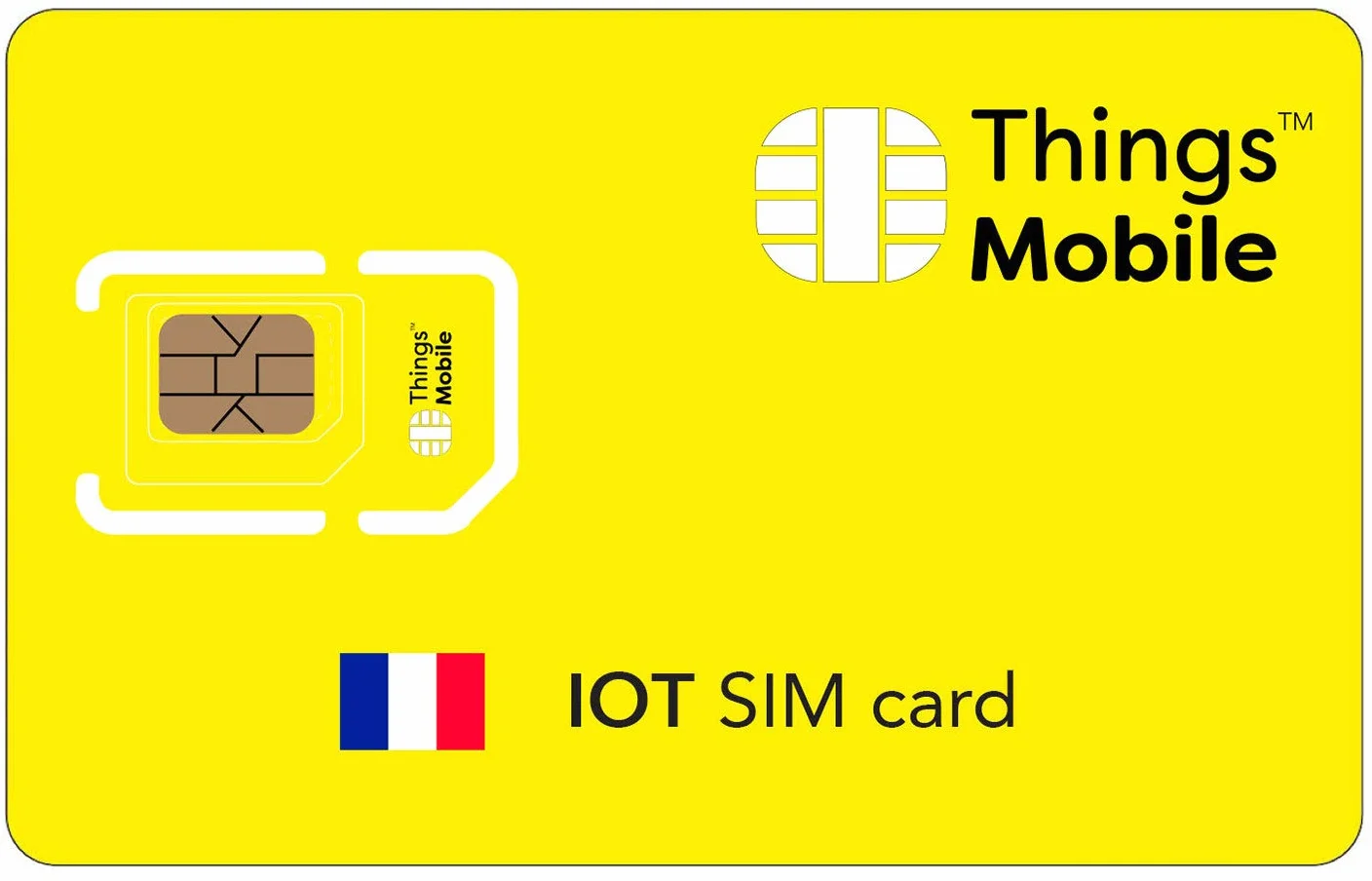 Karta danych IOT FRANCJA - Things Mobile - z globalnym pokryciem sieci i siecią wielodostawców GSM/2G/3G/4G. Bez kosztów stałych i bez daty ważności.