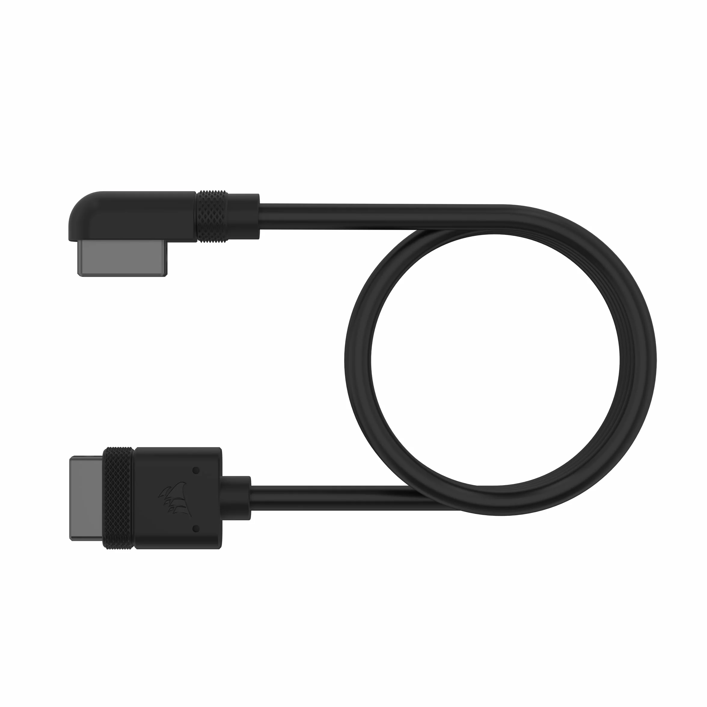 CORSAIR iCUE LINK Wąski Kabel - 600 mm Prosty/Wąski 90° - Czarny