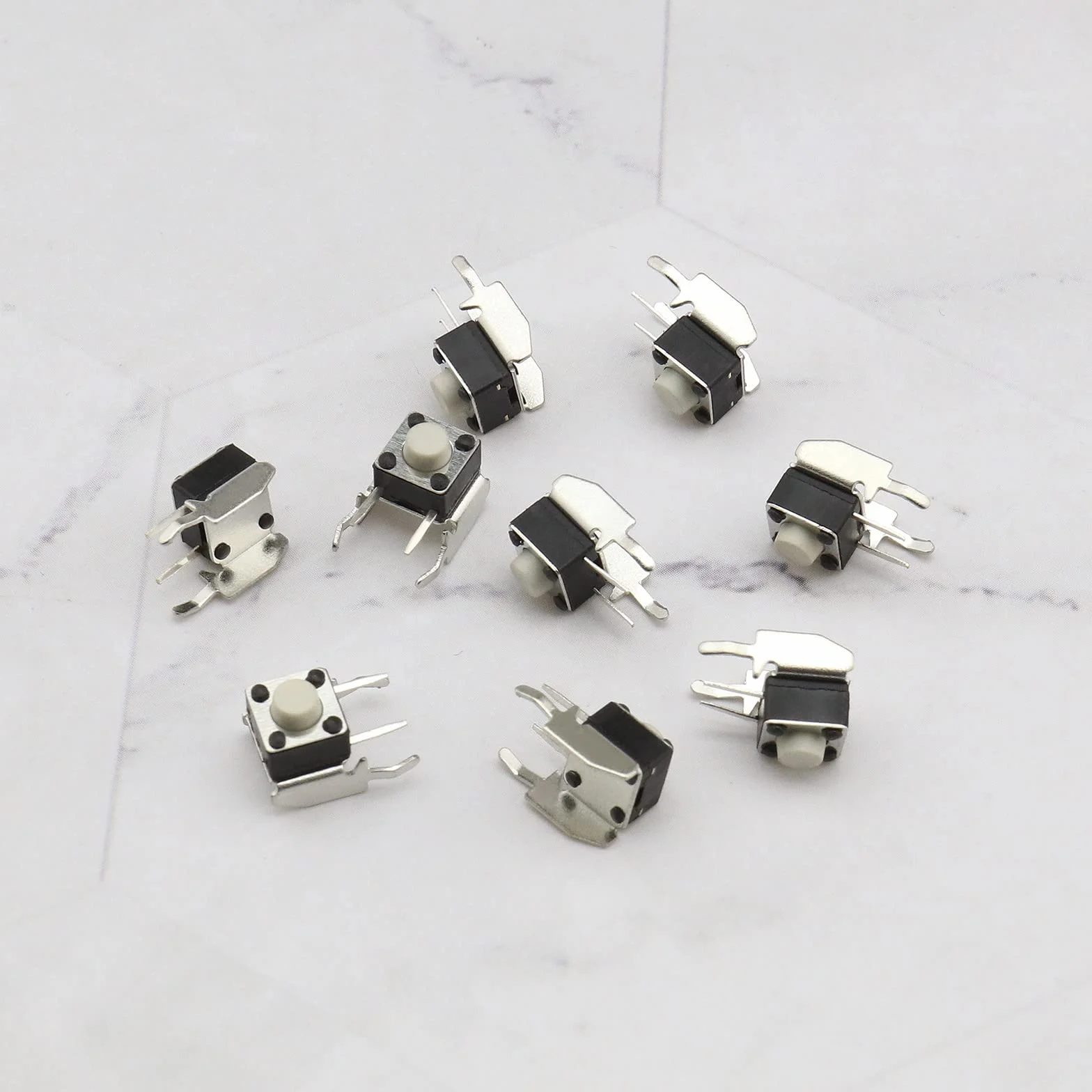 ECSiNG 10 szt. RB LB zderzak przełącznik przycisk zamiennik część naprawcza 6 x 6 x 5 mm kompatybilny z kontrolerem Microsoft Xbox One Xbox 360 czarny