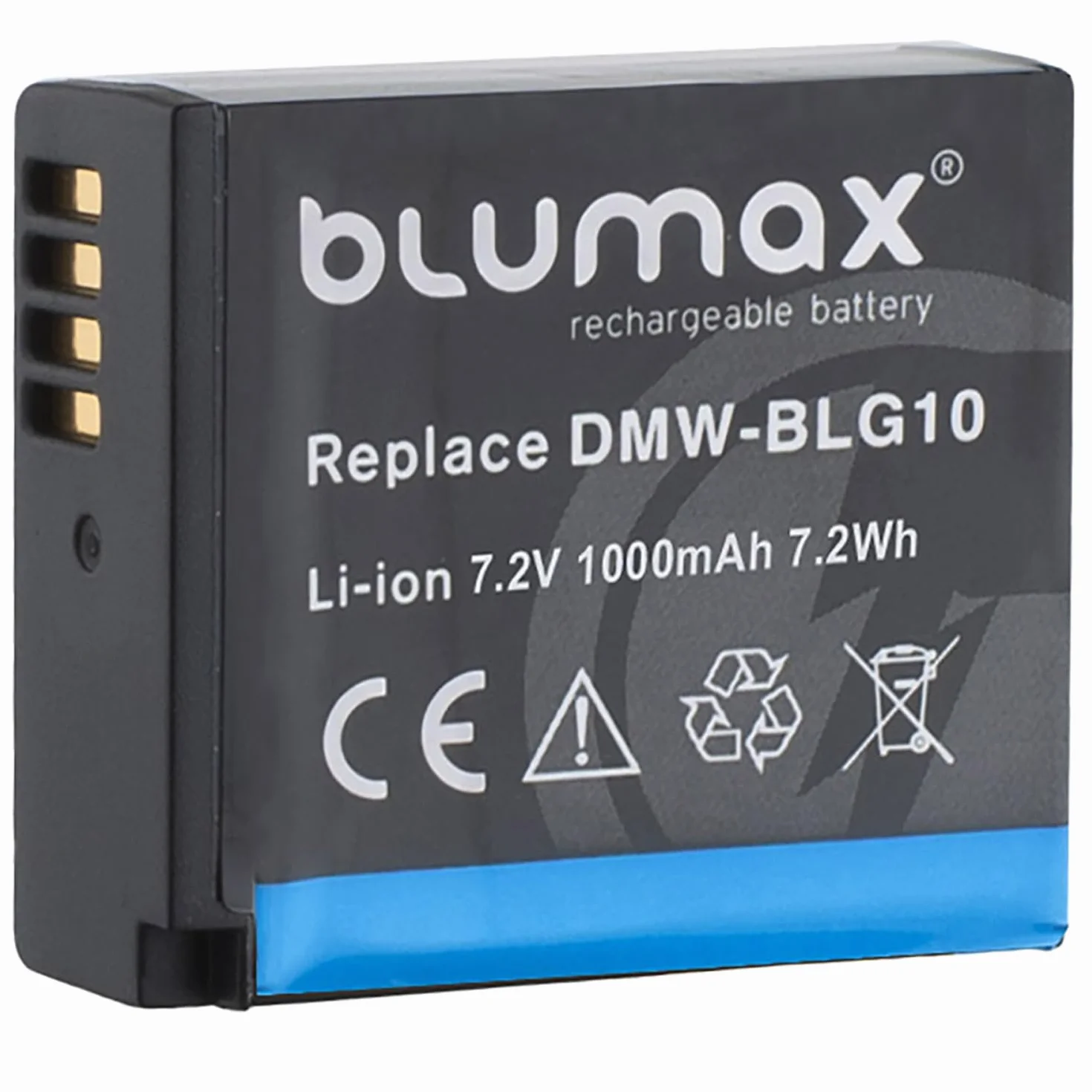 Blumax Bateria do Panasonic DMW-BLG10 BLG10e 1025 mAh 7,2 V 7,4 Wh - kompatybilna z Panasonic Lumix DC TZ91 DMC TZ101 TZ81 GF6 GX7 GX80 LX100 S6 G110