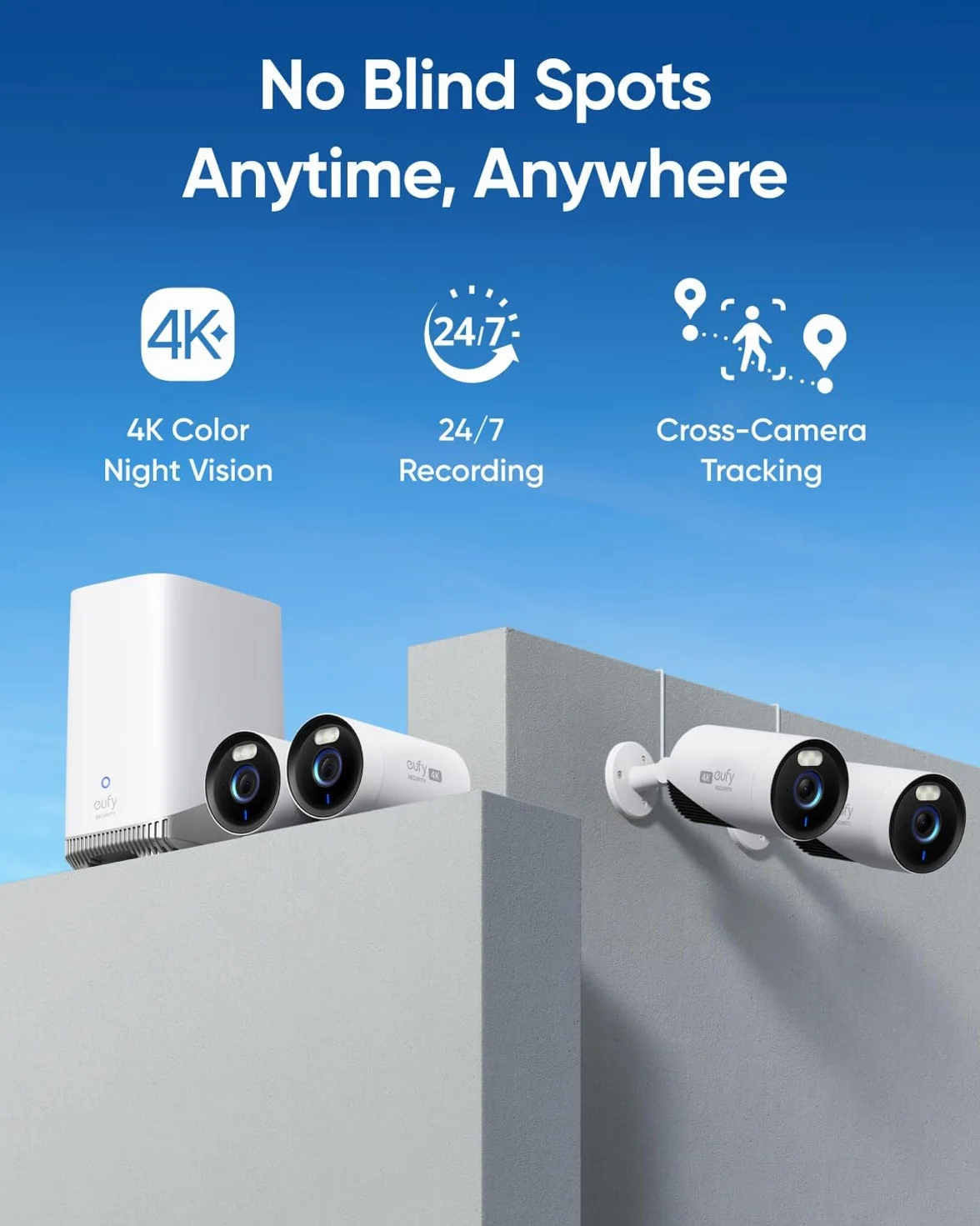 Eufy Security Eufycam E330 Kamera, Czarny/Szary, ‎11,4 x 6,7 x 0,01 cm; 231,33 g