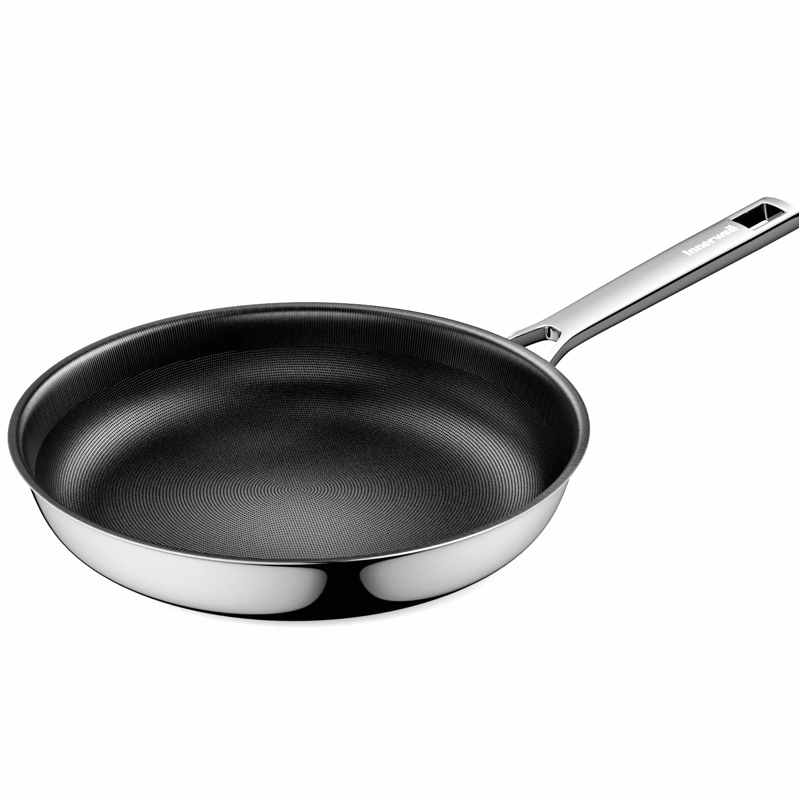 Innerwell Tytanowa ceramiczna patelnia 20 cm, patelnia indukcyjna, patelnia ze stali nierdzewnej z powłoką zapobiegającą przywieraniu, odporna na piekarnik, bez PFOA, do wszystkich rodzajów kuchenek