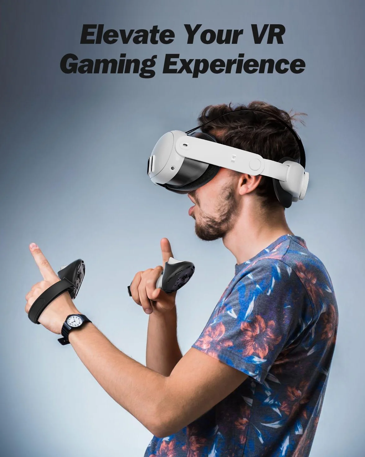 SUPERUS Osłona uchwytu kontrolera dla Meta Quest 3, antypoślizgowa tekstura - akcesoria VR dla Oculus Quest 3