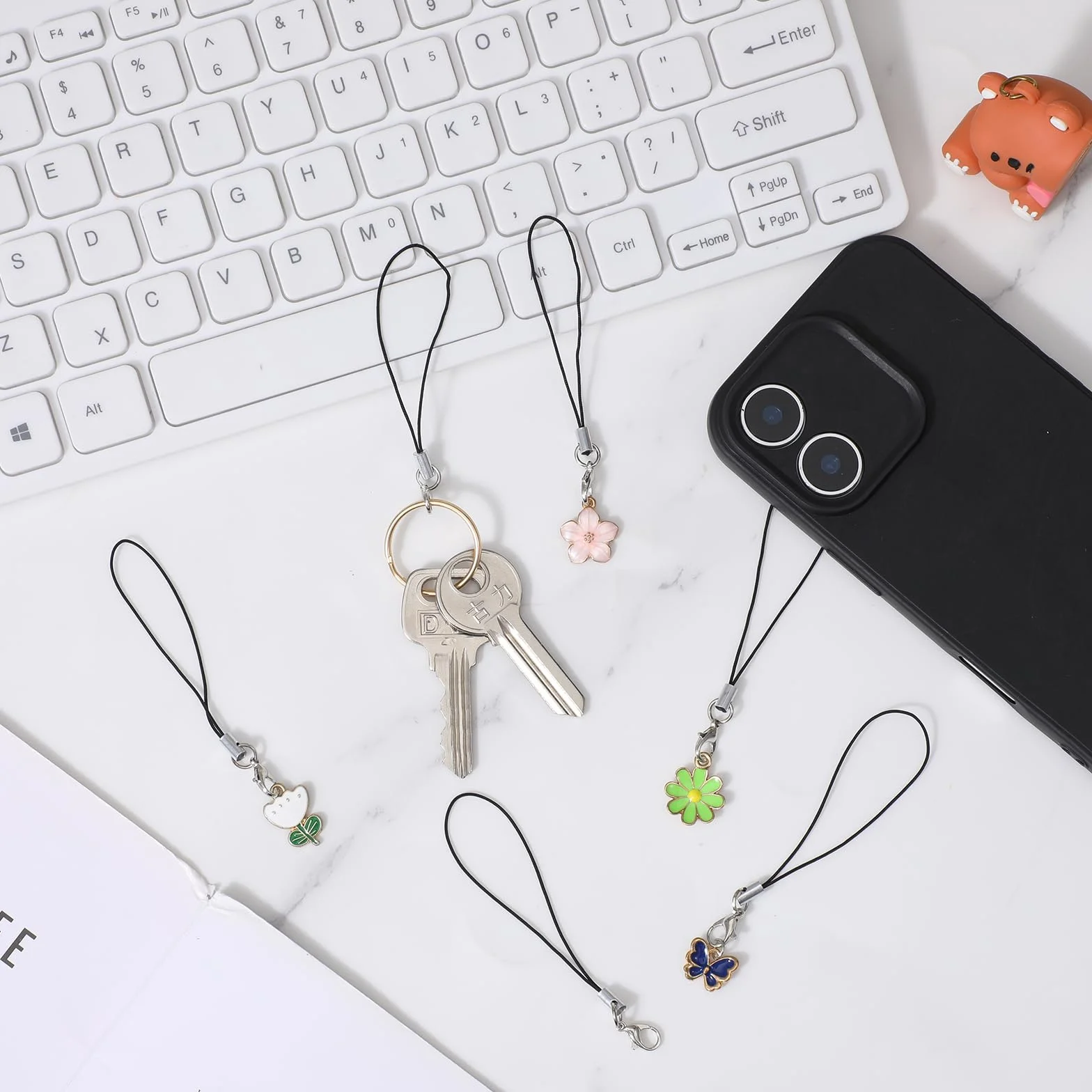 100 sztuk pętli do telefonu komórkowego, smycz z karabińczykiem, zawieszki do telefonu komórkowego, DIY, do majsterkowania, breloczków do kluczy, do zawieszenia, choinek, breloczków do kluczy