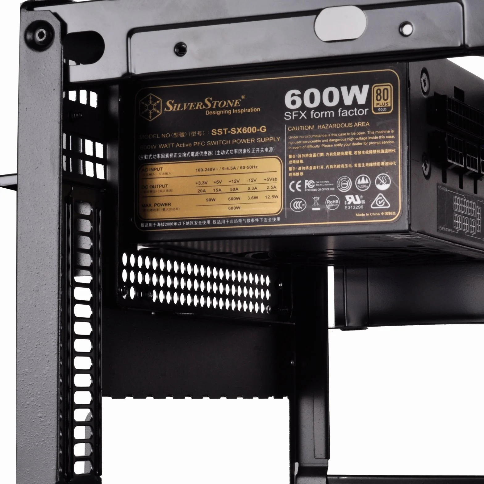 SilverStone SST-PP08 - konwerter PSU SFX na ATX, czarny