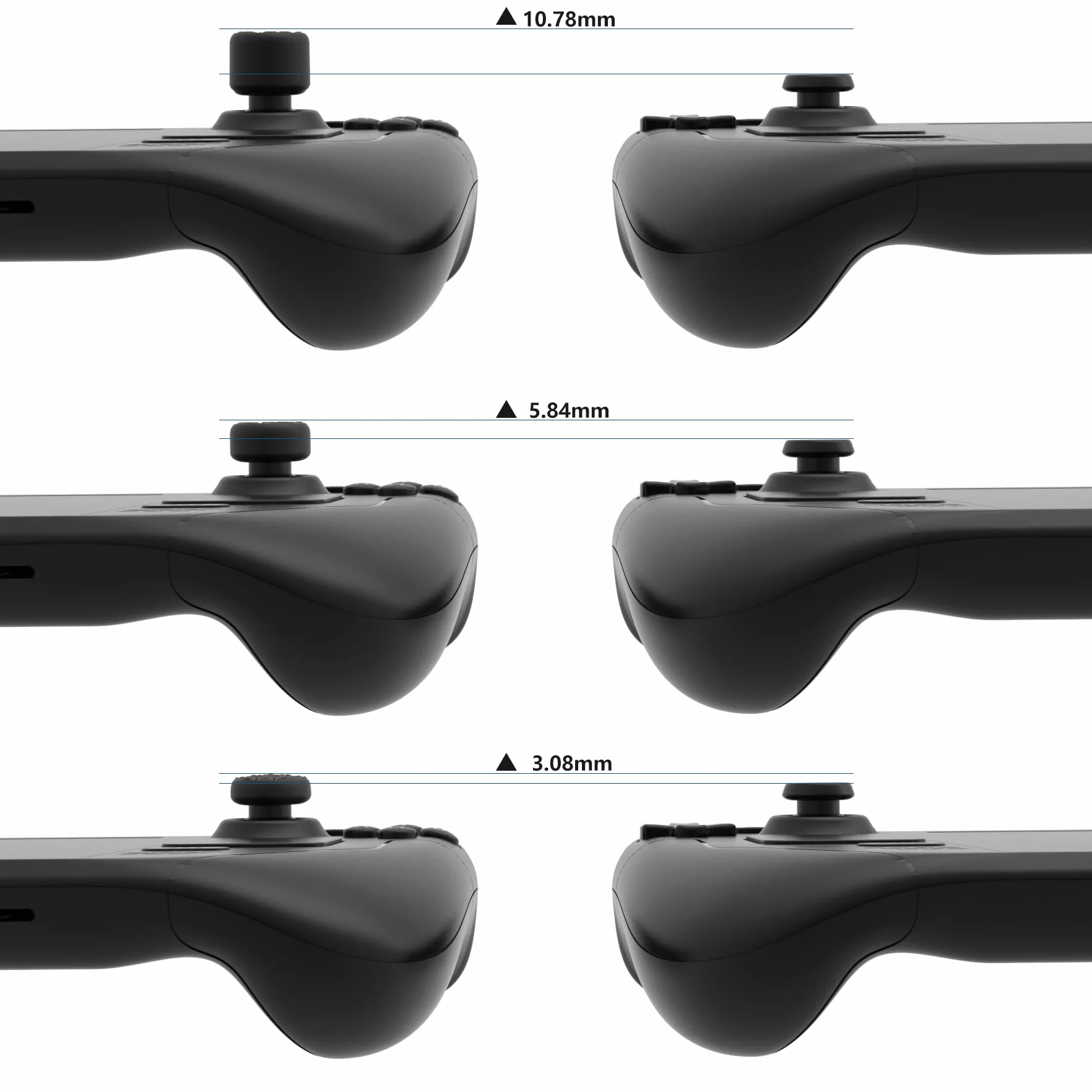 PlayVital Nakładki na Joysticki do Steam Deck OLED/LCD,Pokrowce na Drążki Analogowe do PS Portal – Czarny,10 Sztuk