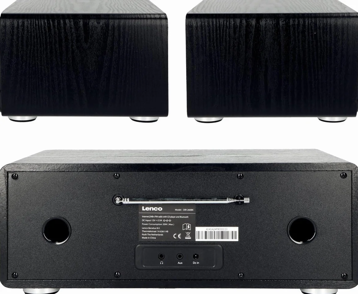 Lenco A004141 Radio Internetowe Bluetooth i WiFi, Czarny, 1 Sztuka