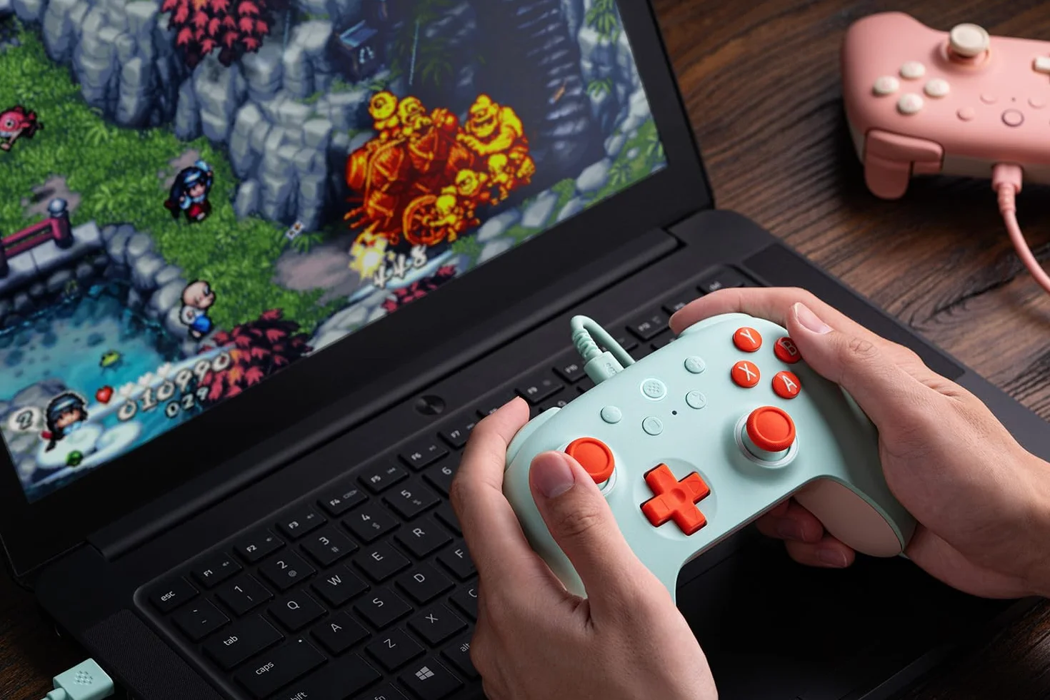 8Bitdo Ultimate przewodowy kontroler 2C do PC i Android, 1000 Hz, joysticki Halla, wyzwalacze Halla