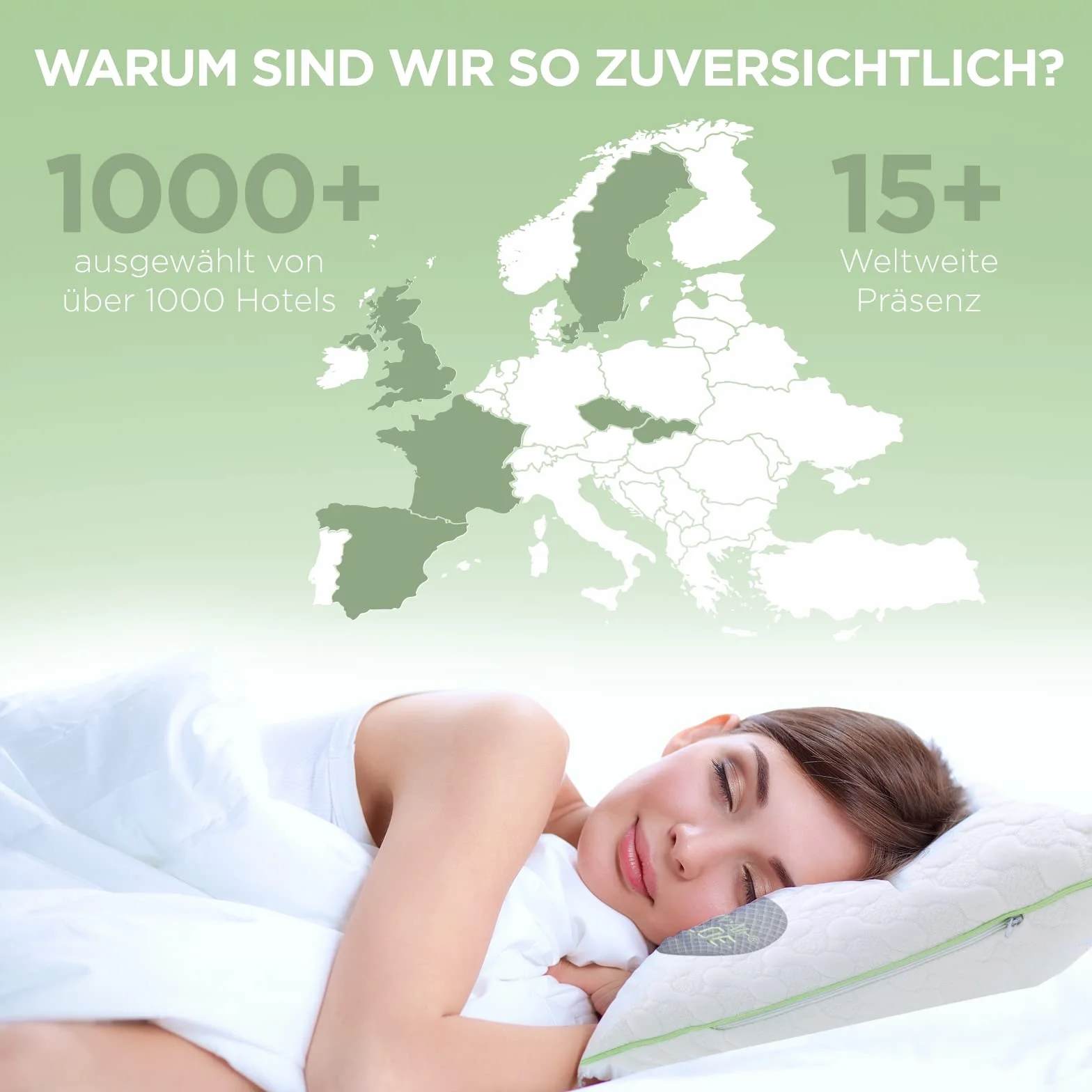 Poduszka Aloe Vera 40 x 80 – przewiewna, do spania na boku