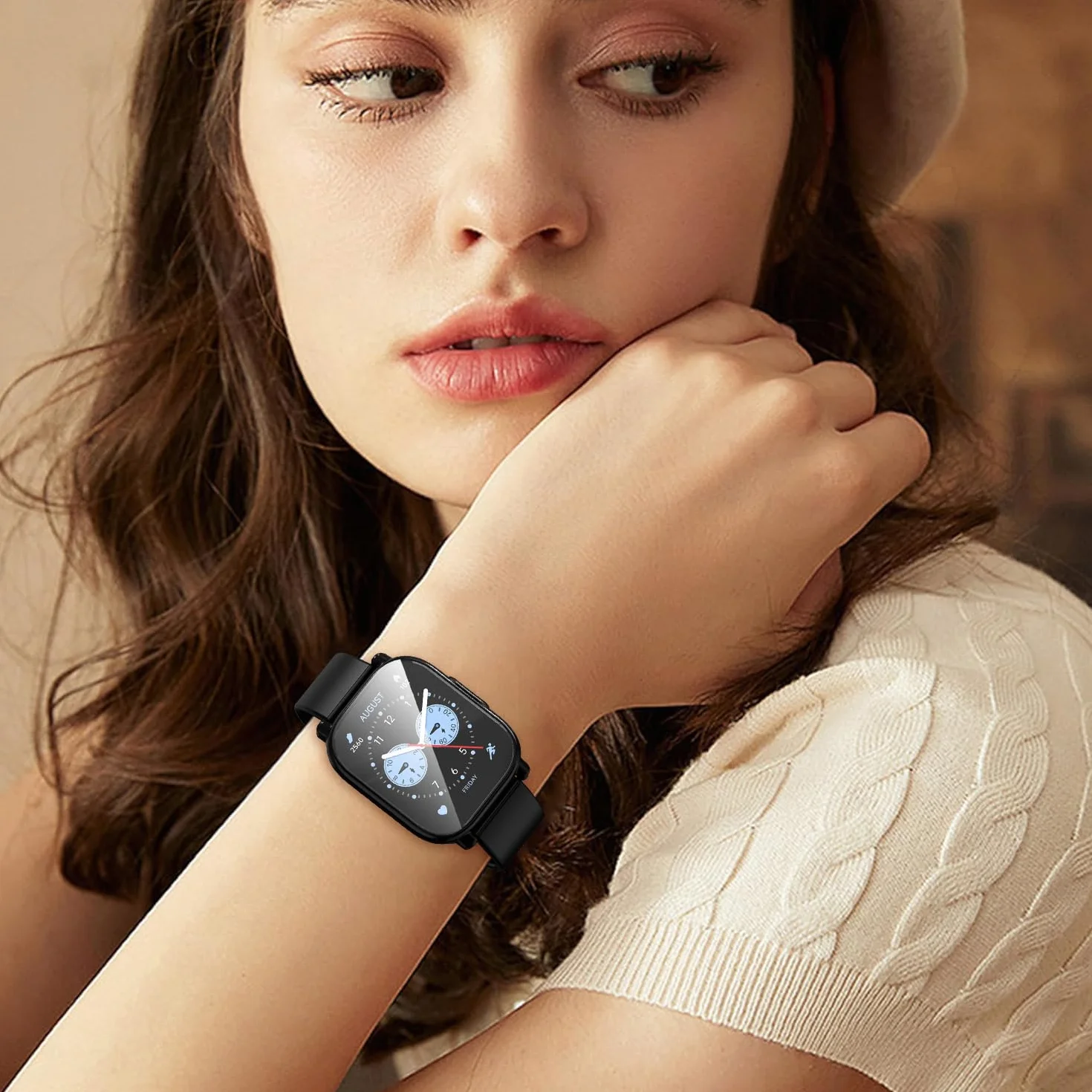 ivoler 3 szt. Obudowa z Folią Ochronną dla Xiaomi Redmi Watch 5 Lite (nie dla Redmi Watch 5) – pełne pokrycie, ultracienka miękka TPU, czarna