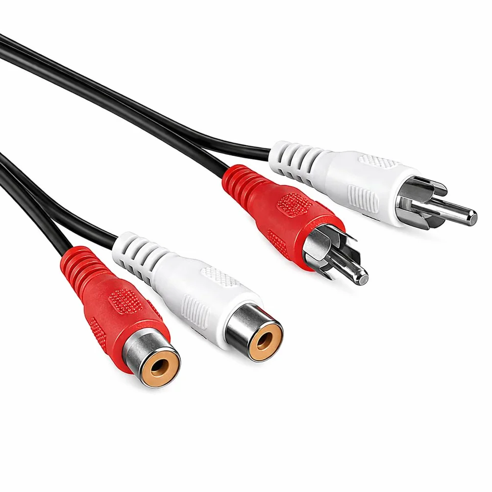 PerfectHD Kabel przedłużający cinch 5 m | kabel audio stereo | 2 x wtyczka na 2 x gniazdo | kabel cinch RCA, kabel przyłączeniowy, przedłużenie