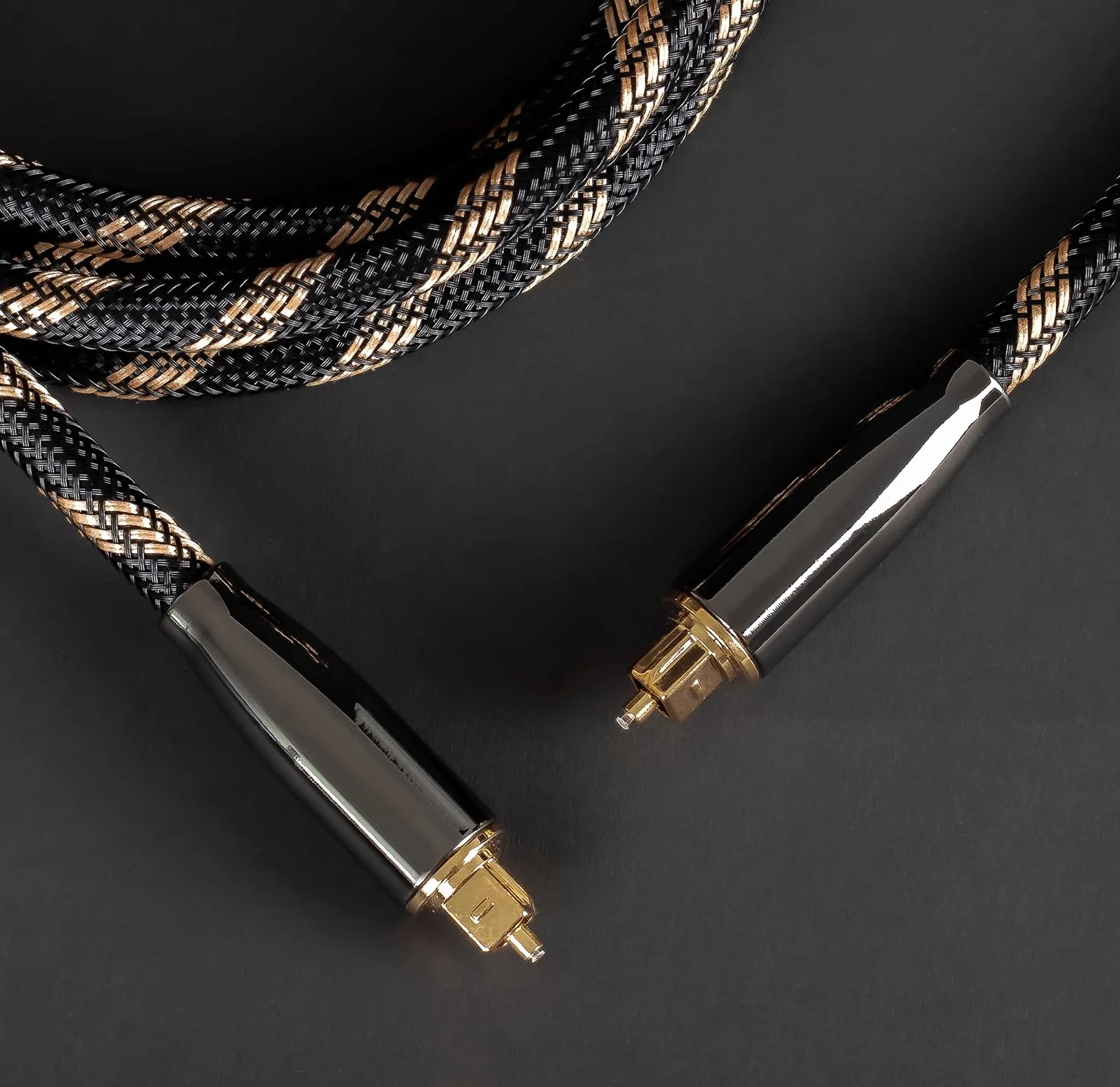 Reagle Toslink cyfrowy kabel audio – wysokiej jakości optyczny kabel światłowodowy S/PDIF, pozłacane złącza 24K, nylonowa powłoka – Dolby Digital, DTS-HD, obsługa dźwięku przestrzennego 5.1/7.1, 2 m