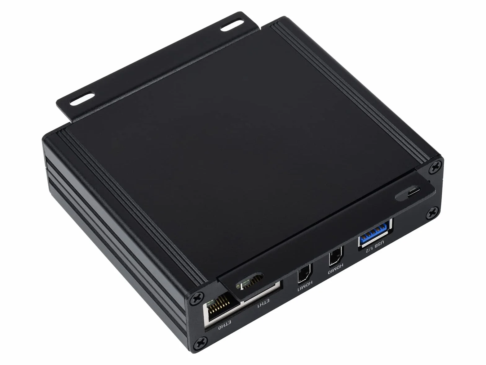 Waveshare Dual Gigabit Ethernet 5G/4G Mini-Computer Based On Raspberry Pi Compute Module 4 (NOT Included) with Metal Case and Cooling Fan
