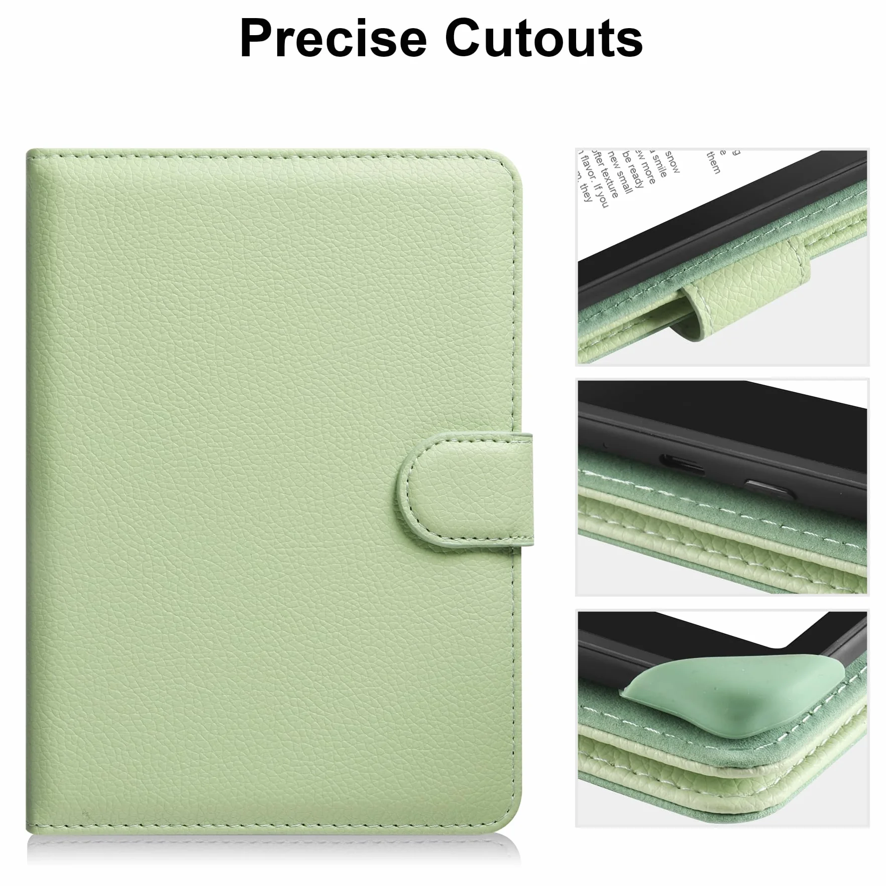 HoYiXi Uniwersalne etui do czytników e-booków 6" kompatybilne z Paperwhite 2025-2012/6" zupełnie nowe Kindle/Kobo/Tolino, 6" eReaders etui ochronne Wbudowana kieszeń, zielona