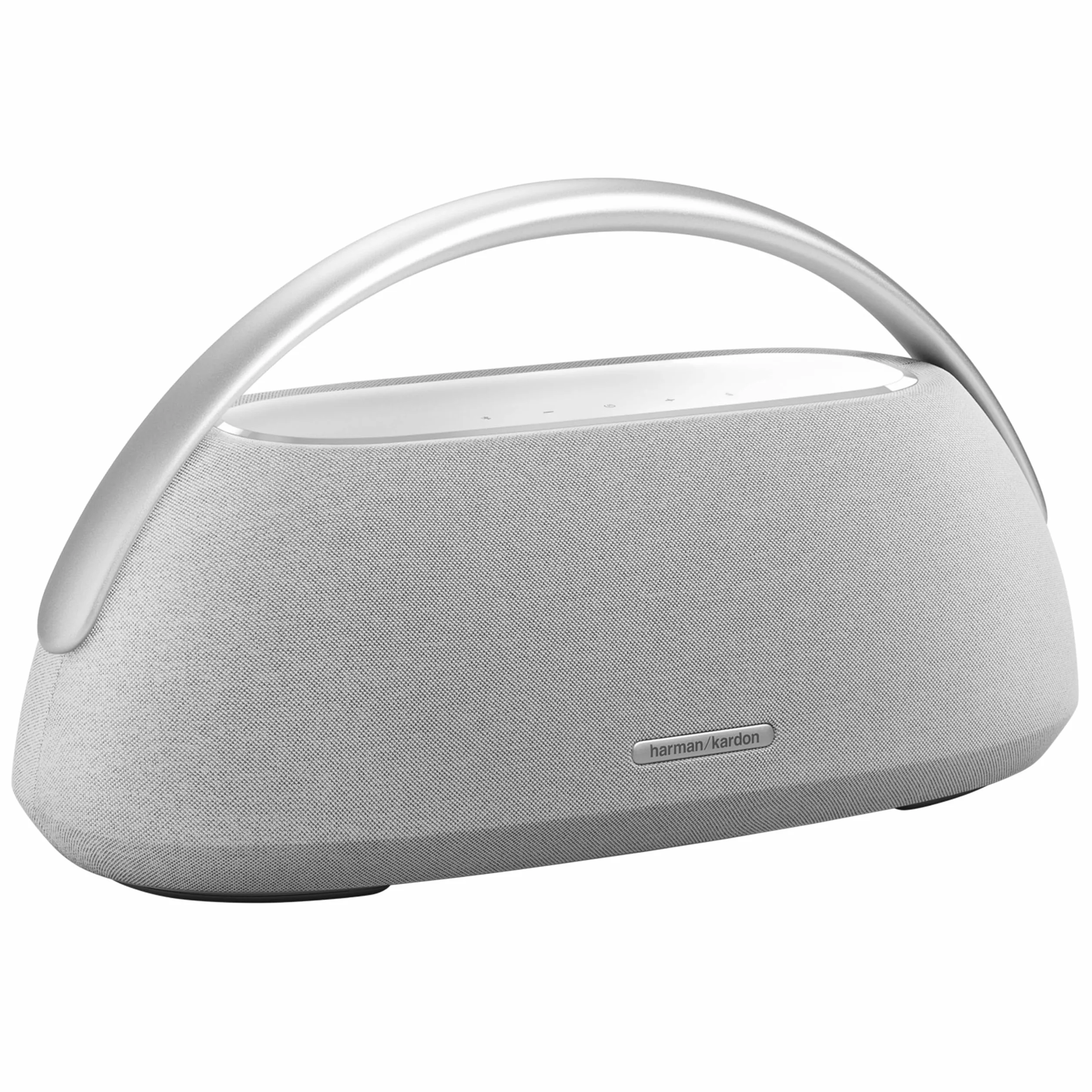 Harman Kardon Go+ Play 3 Bezprzewodowy Głośnik Bluetooth z Mikrofonem, USB, Wbudowanym Akumulatorem, 8h Odtwarzania i Dźwiękiem Stereo, Szary