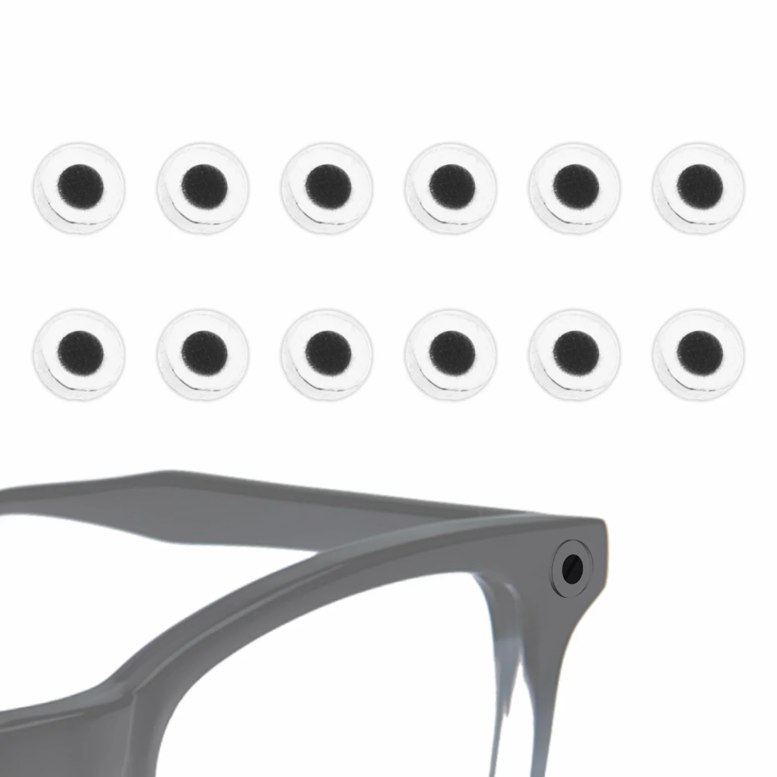 12 Szt. Naklejek Blokujących Światło LED do Okularów Ray-Ban Meta Wayfarer Skyler Headliner Oakley Meta HSTN, Nieklejące Się Zaciemniające Nakładki na Okulary Inteligentne