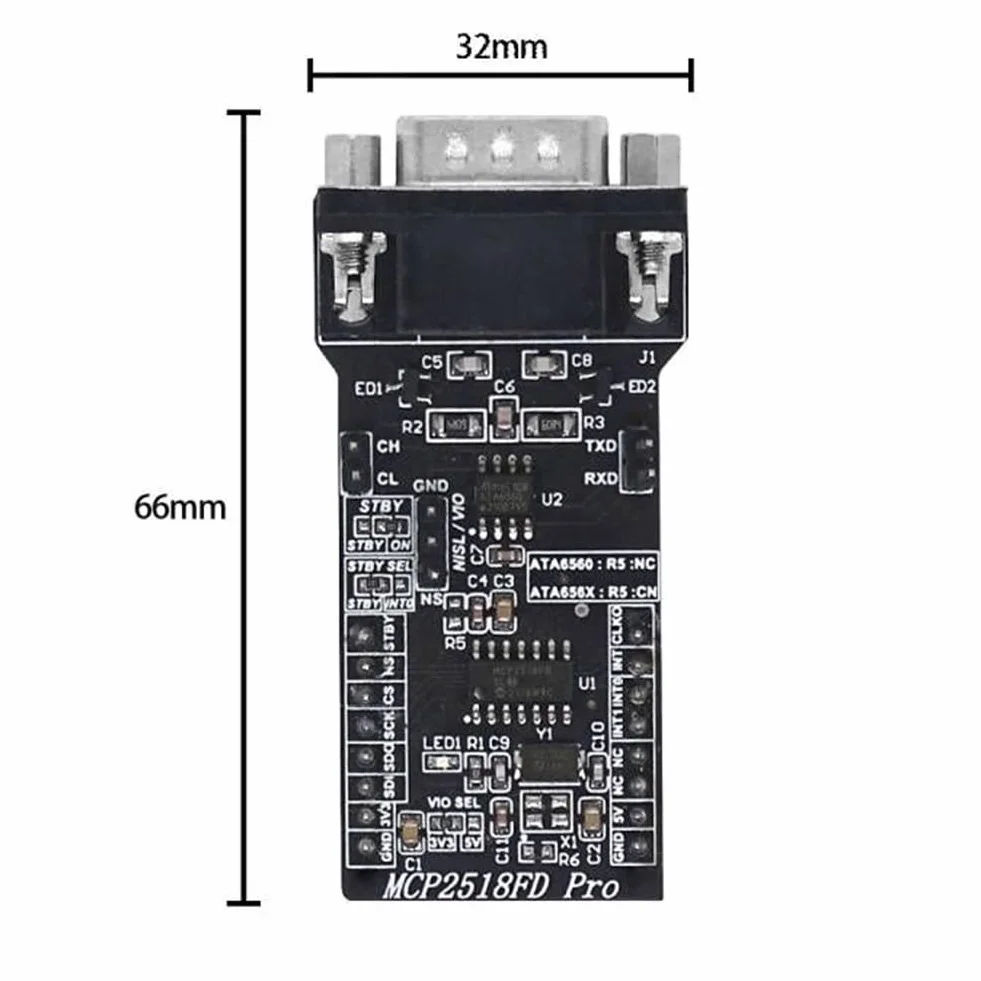 Moduł SPI do CANFD moduł MCP2518FD ATA6560 moduł magistrali CAM Super MCP2515 moduł kontrolera
