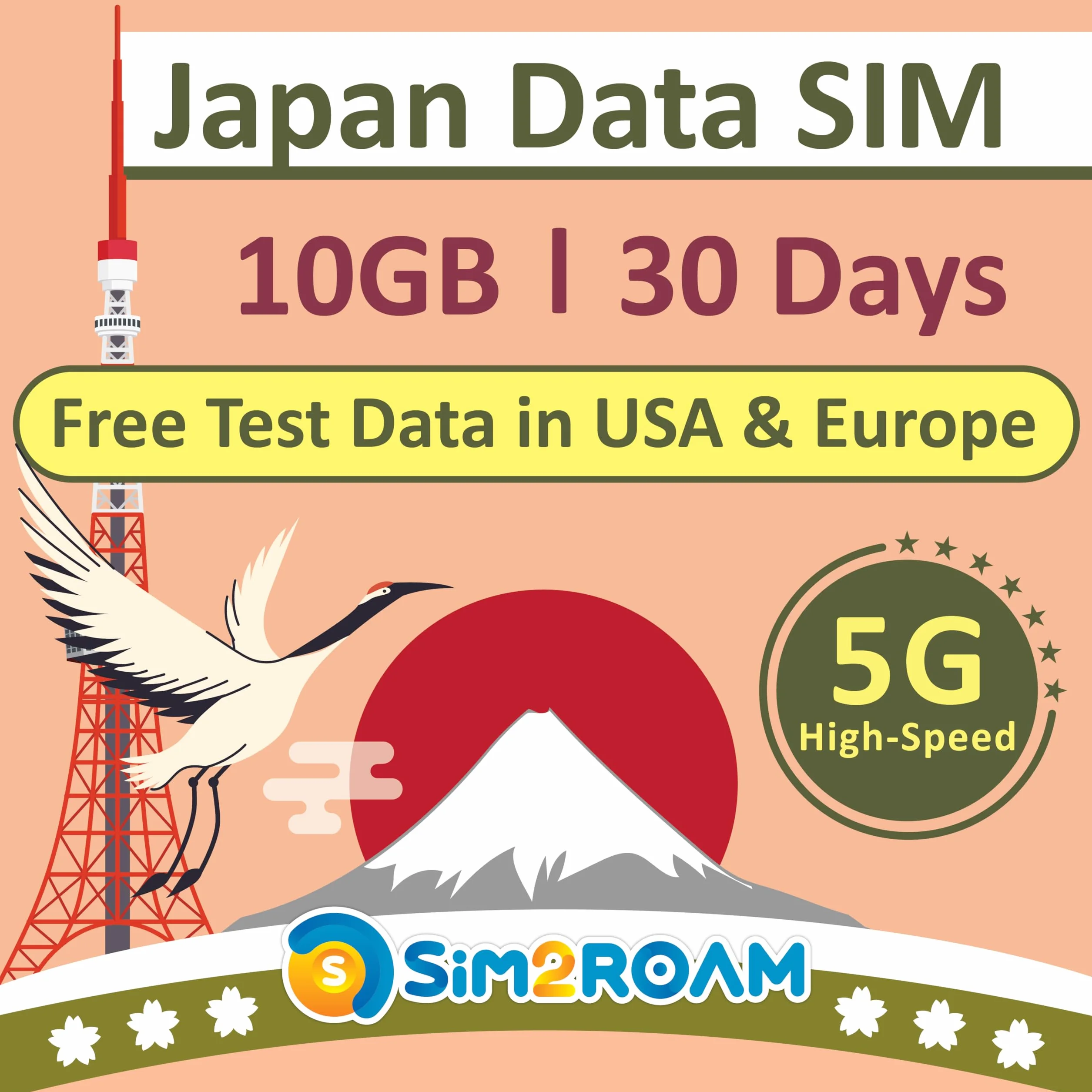 Japonia TYLKO dane Karta Sim 30 dni |10 GB szybkiego Internetu 5G/4G LTE| Podwójni lokalni operatorzy japońscy, Softbank i KDDI |Podróżna przedpłacona karta SIM|NIE Numer telefonu短期帰国・短期来日最適・安心日本語サポート