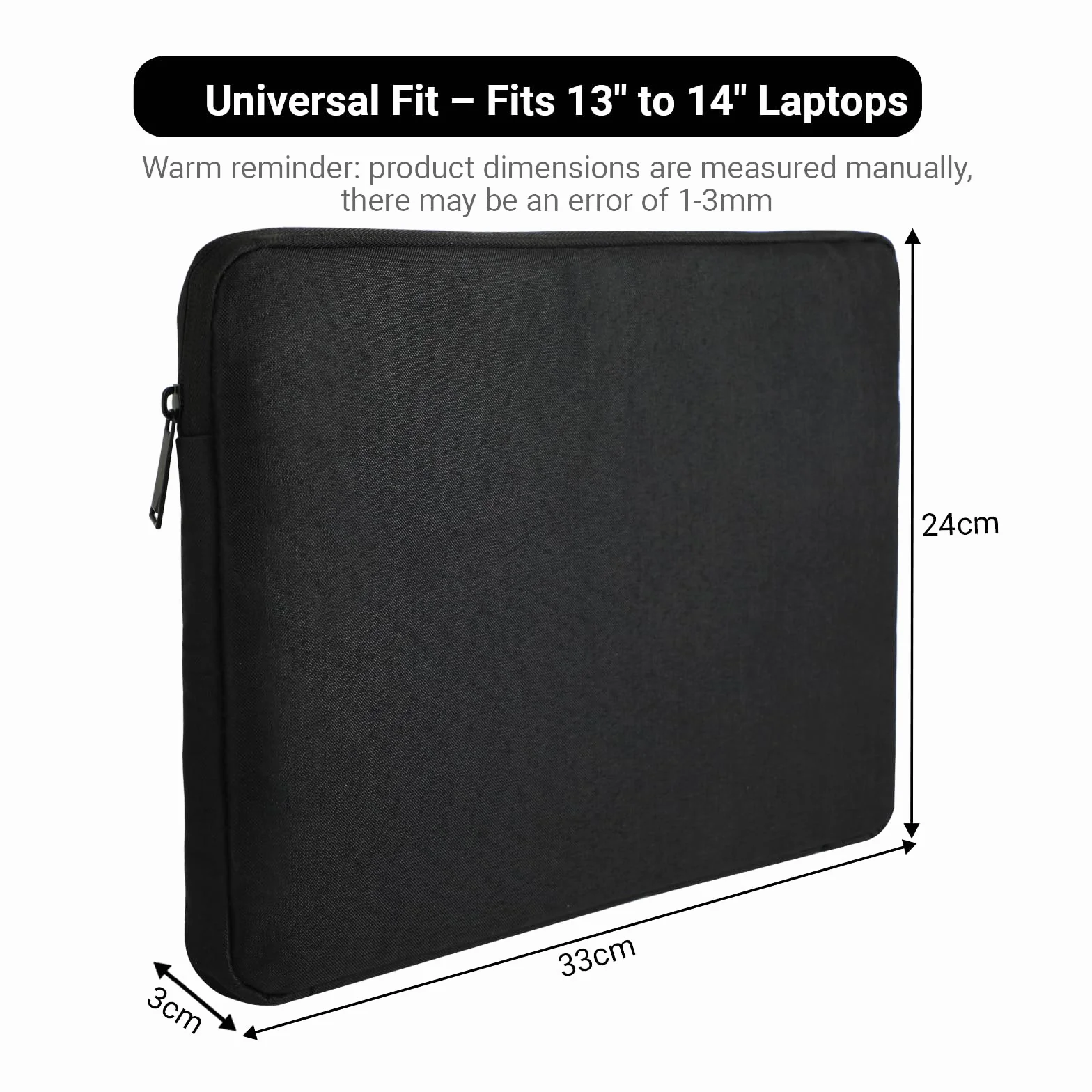 MacBook Air Etui - Torba na Laptopa 13 cali, Wodoodporna, Trwała Pokrowiec z Płótna, Ochrona Przed Zadrapaniami, Idealna do Podróży i Biura (13 cali) (Czarna)