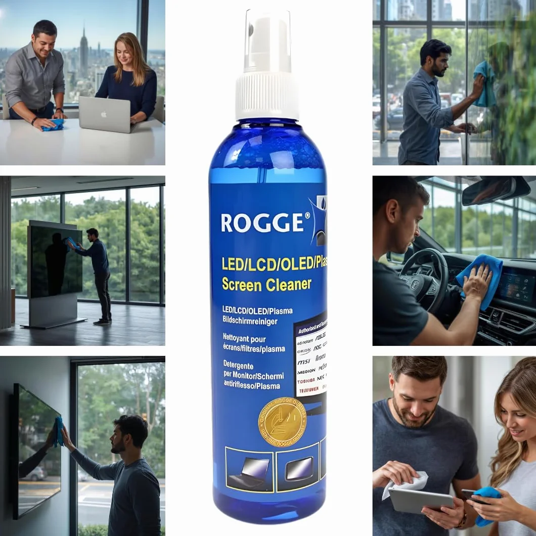 ROGGE 250 ml oryginalny, LCD - TFT - LED - TV - wyświetlacze dotykowe + plazmowy środek do czyszczenia ekranów. Oryginalny produkt od 1998 roku