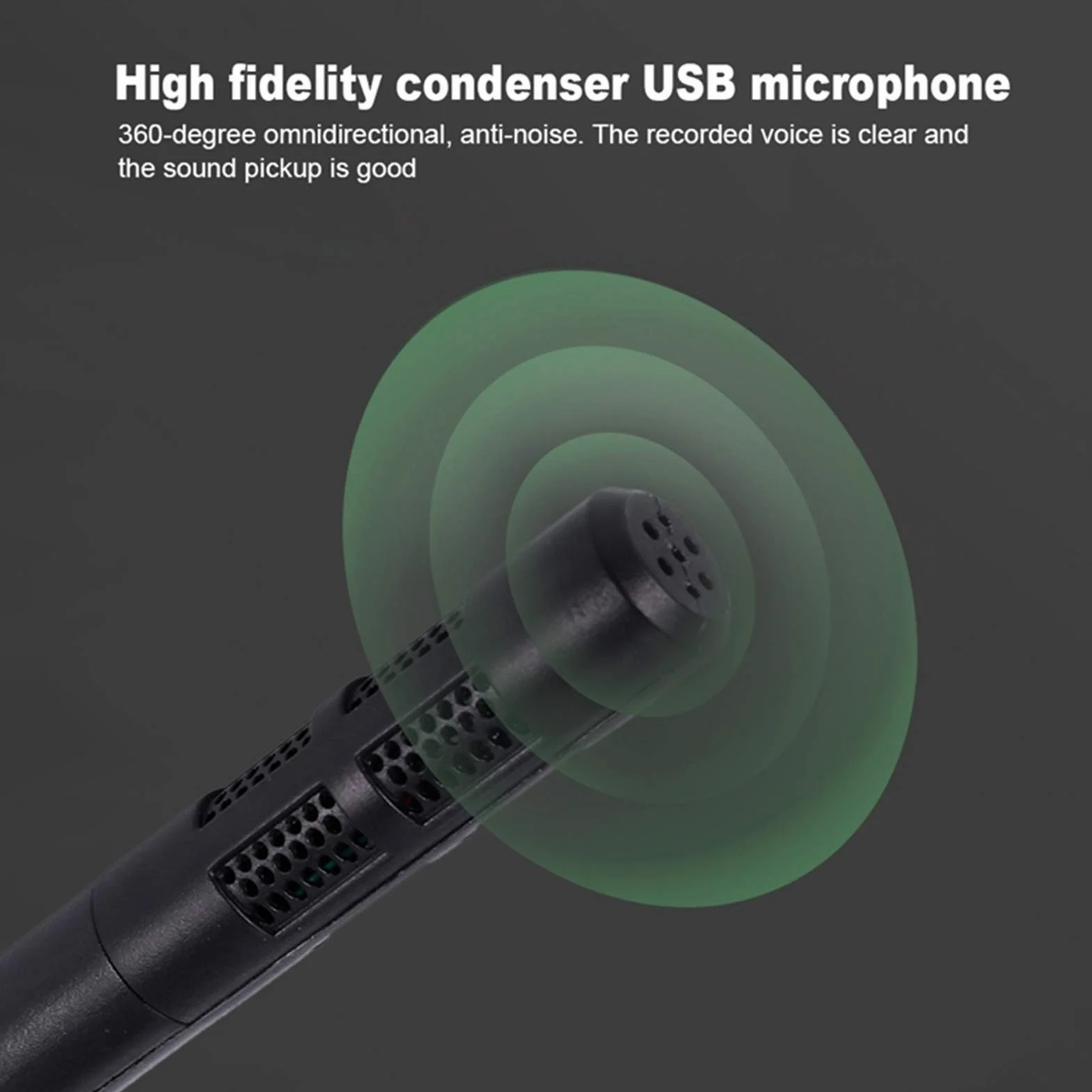 Mikrofon Komputerowy USB, Wielokierunkowy Mikrofon USB PC Typu Plug & Play, Mikrofon do Gier Biurowych do Transmisji na żywo, MSN, SKYPE, Wideokonferencja, śpiew, Nagrywanie(M-588)