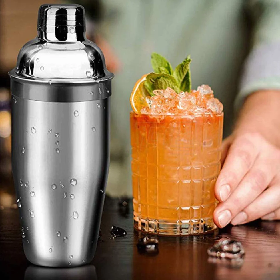 Goldge Zestaw do koktajli 12 sztuk shaker ze stali nierdzewnej 750 ml akcesoria barowe