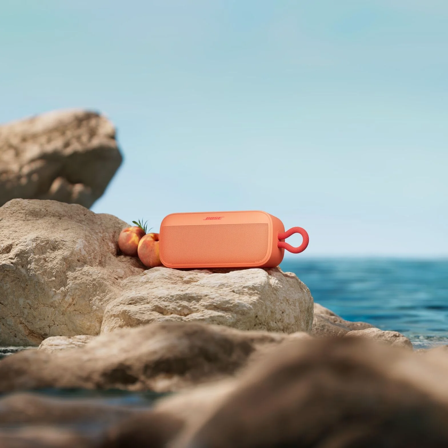 Bose SoundLink Plus, przenośny głośnik Bluetooth, bezprzewodowy głośnik zewnętrzny, do 20 godzin pracy akumulatora, odporność na wodę i pył, Brzoskwiniowy zmierzch