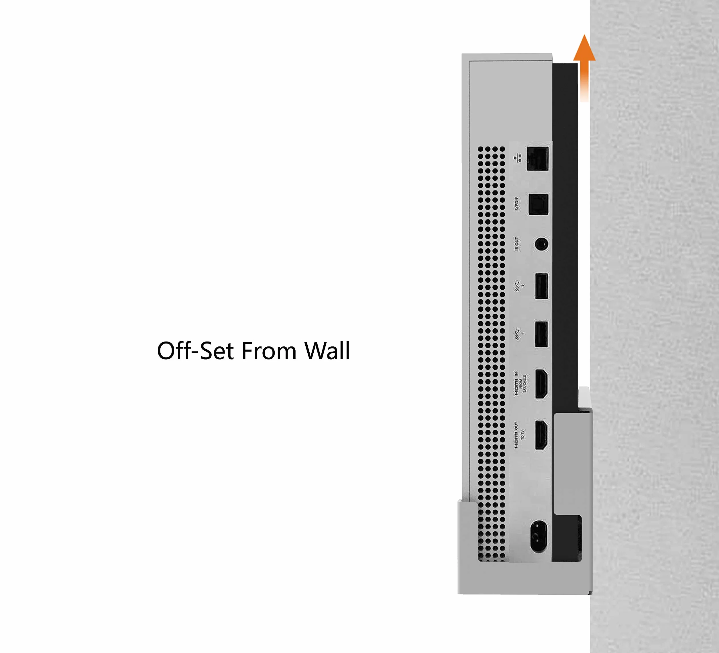 Monzlteck Uchwyt ścienny do Xbox One S, metalowy pionowy wiszący lewy/prawy