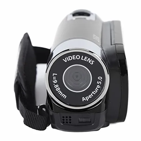 Kamera 4K Vintage, 48MP Retro Camera, Kamera DV 2.7in TFT Rotatable Ekran 16x Cyfrowy Zoom z Kablem USB (BLACK)